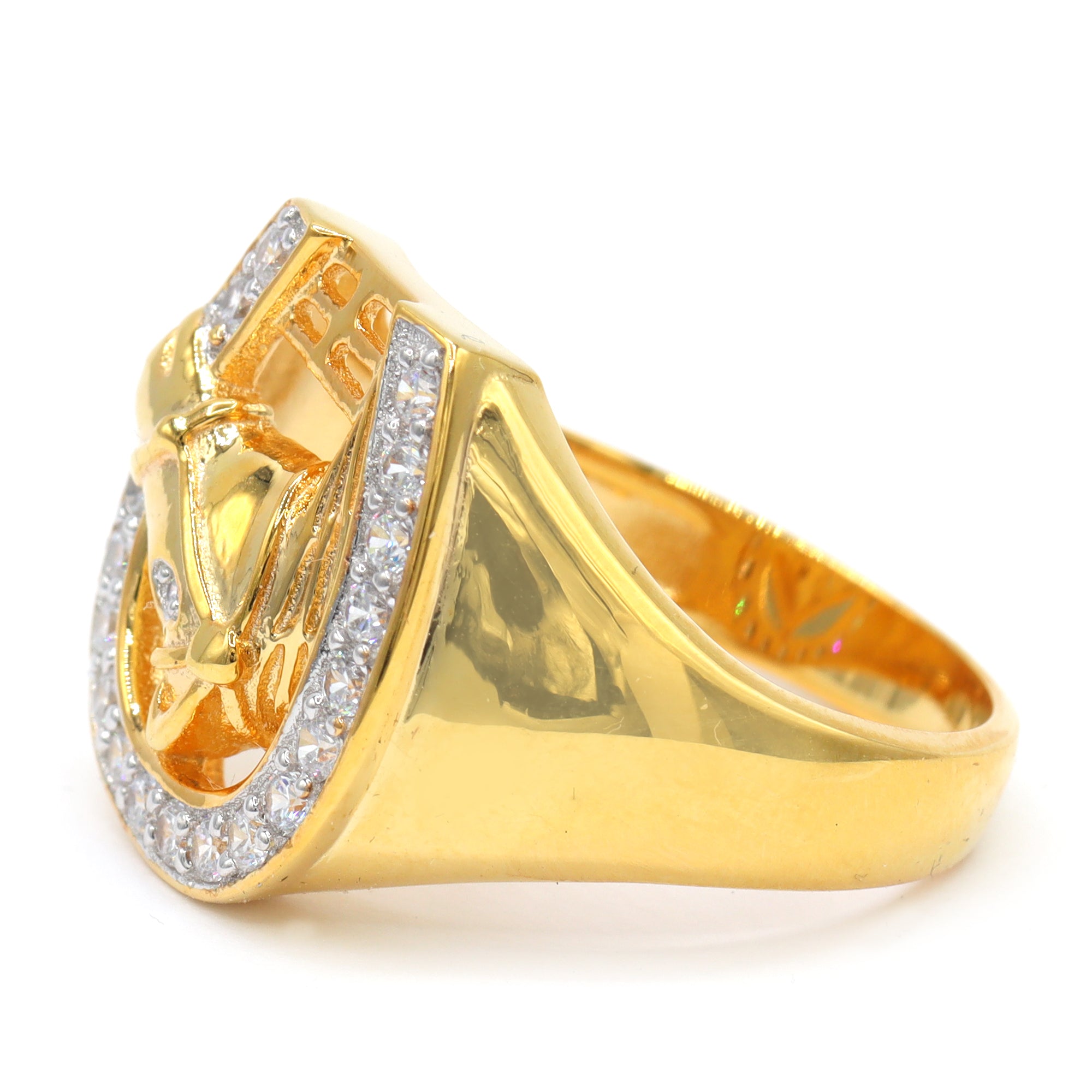 Signity Sterling Silver Cubic Zirconia Horseshoe Ring CANNOT BE RESIZED