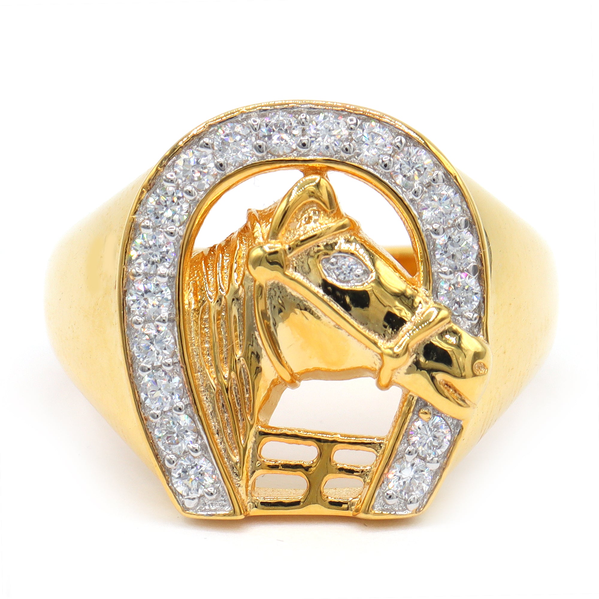 Signity Sterling Silver Cubic Zirconia Horseshoe Ring CANNOT BE RESIZED