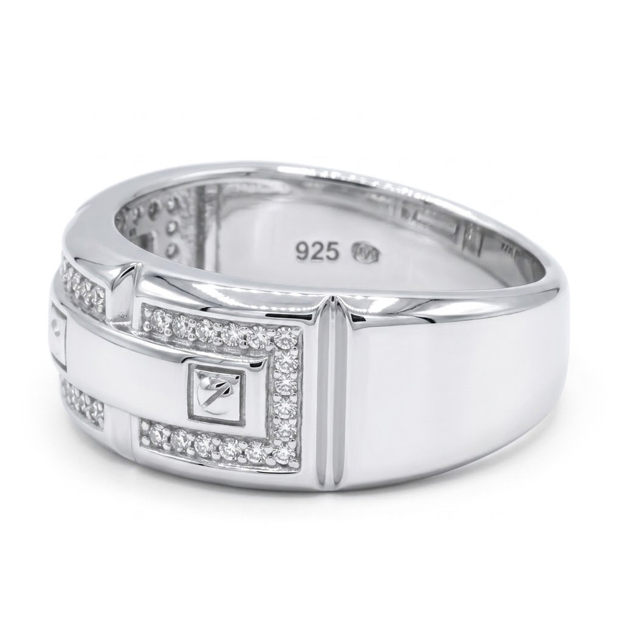 Signity Sterling Silver Cubic Zirconia Band Ring CANNOT BE RESIZED