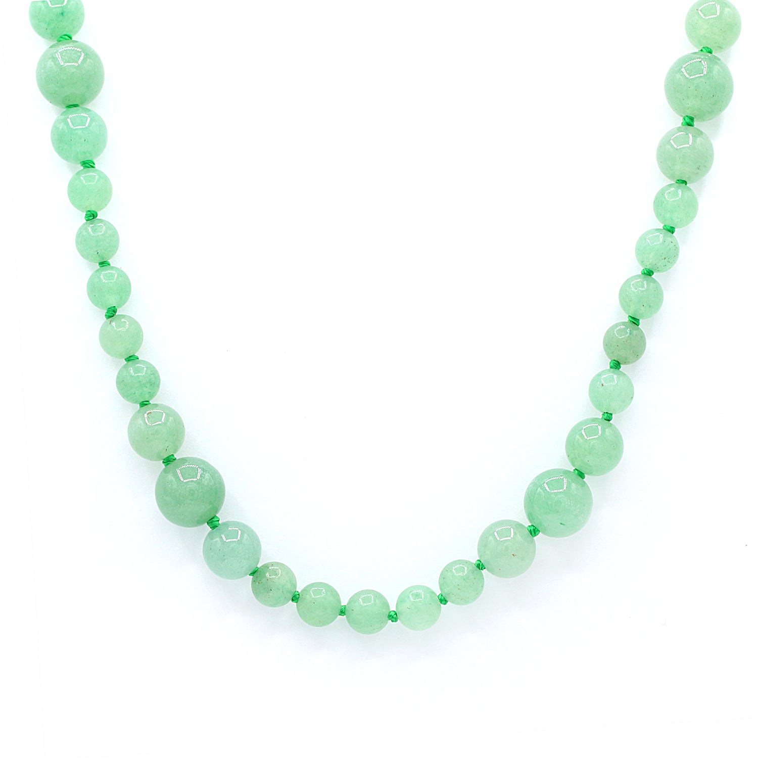 Gems en Vogue Green Aventurine Bead Toggle Necklace