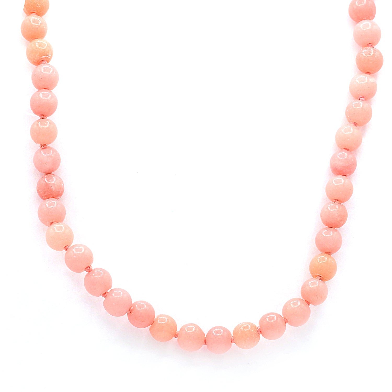 Gems en Vogue Pink Calcite Bead Toggle Necklace