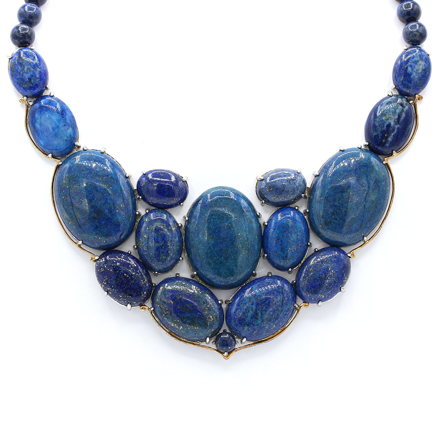 Gems en Vogue Lapis Cluster Necklace