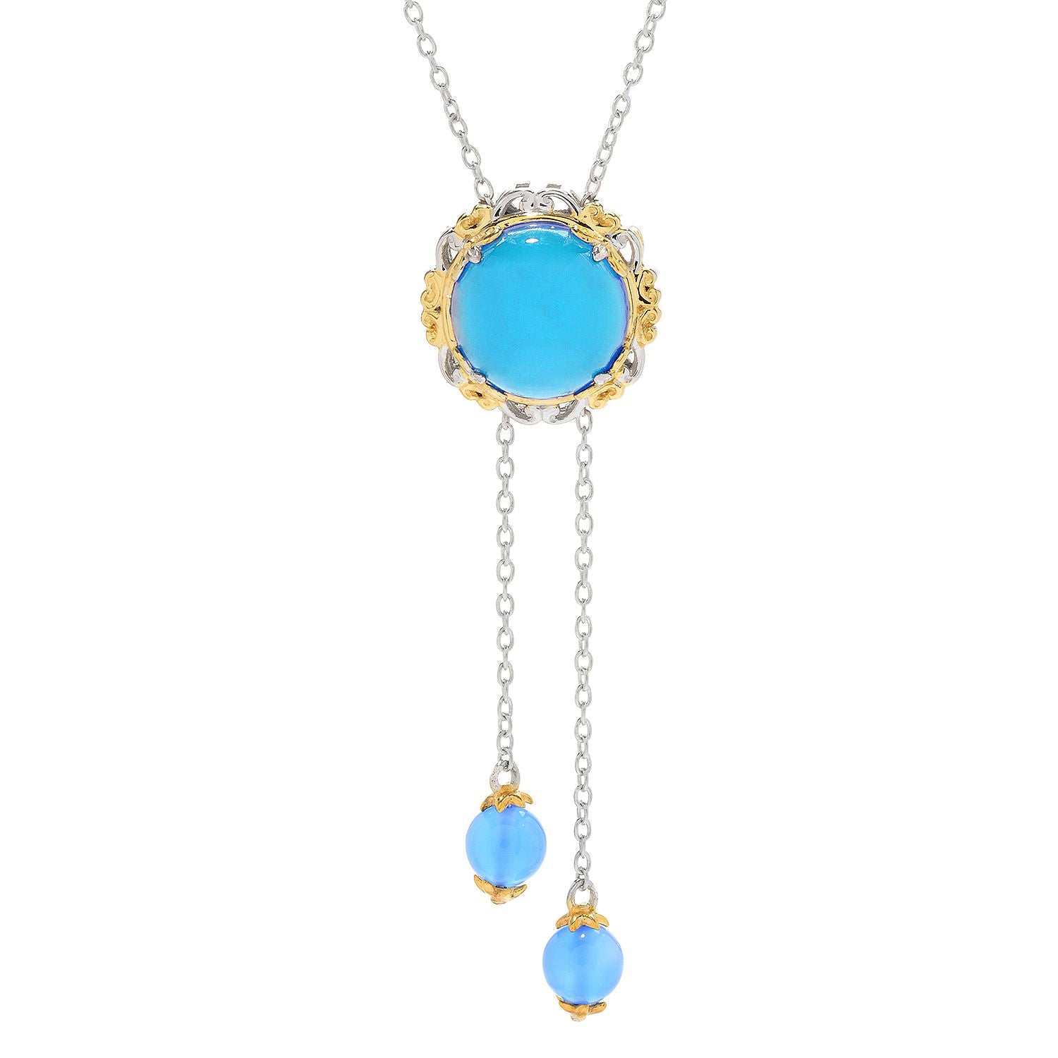 Gems en Vogue Choice of Chalcedony Adjustable Bolo Necklace