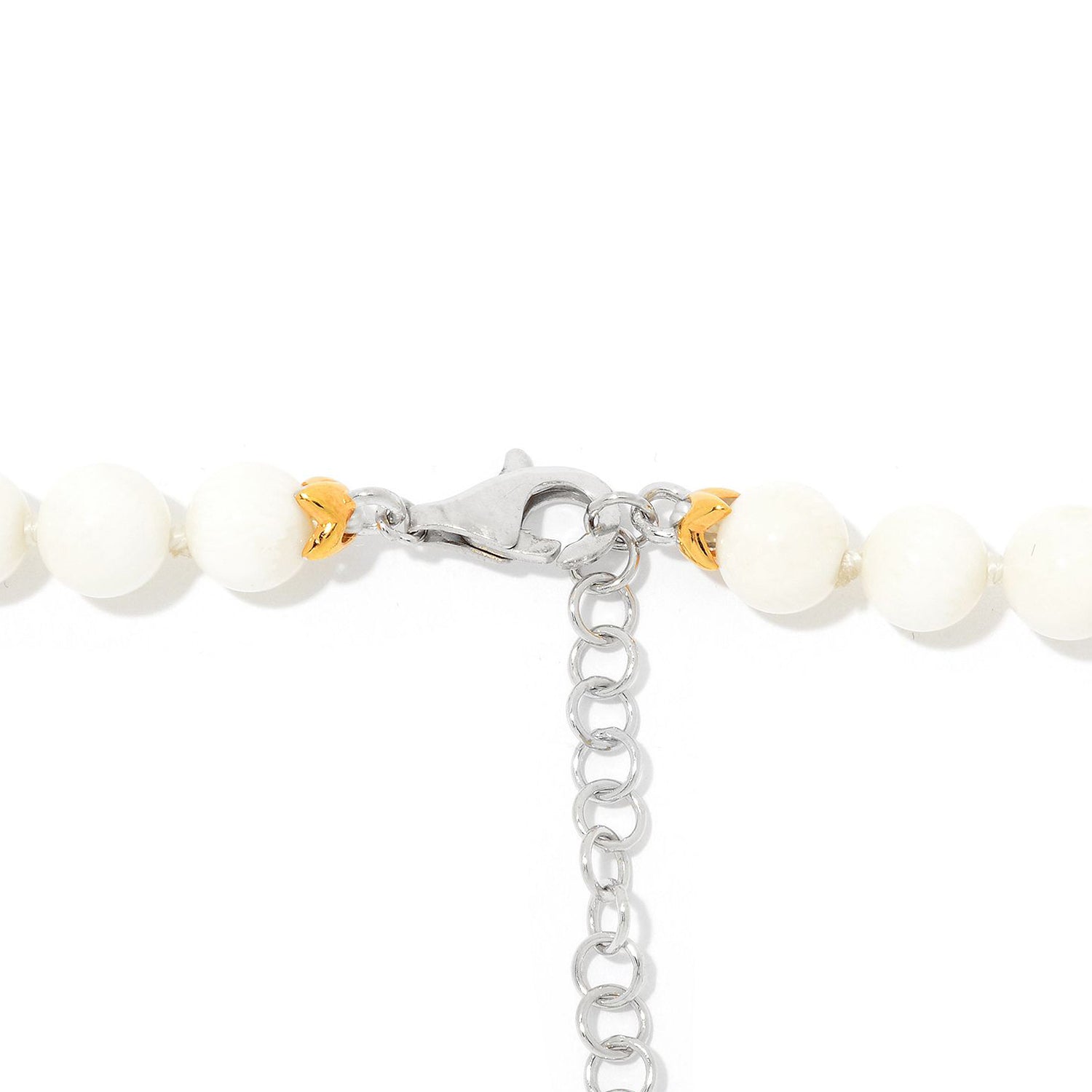 Gems en Vogue 24K Palladium Silver Leopard Amber, Blue Topaz & White Coral Necklace