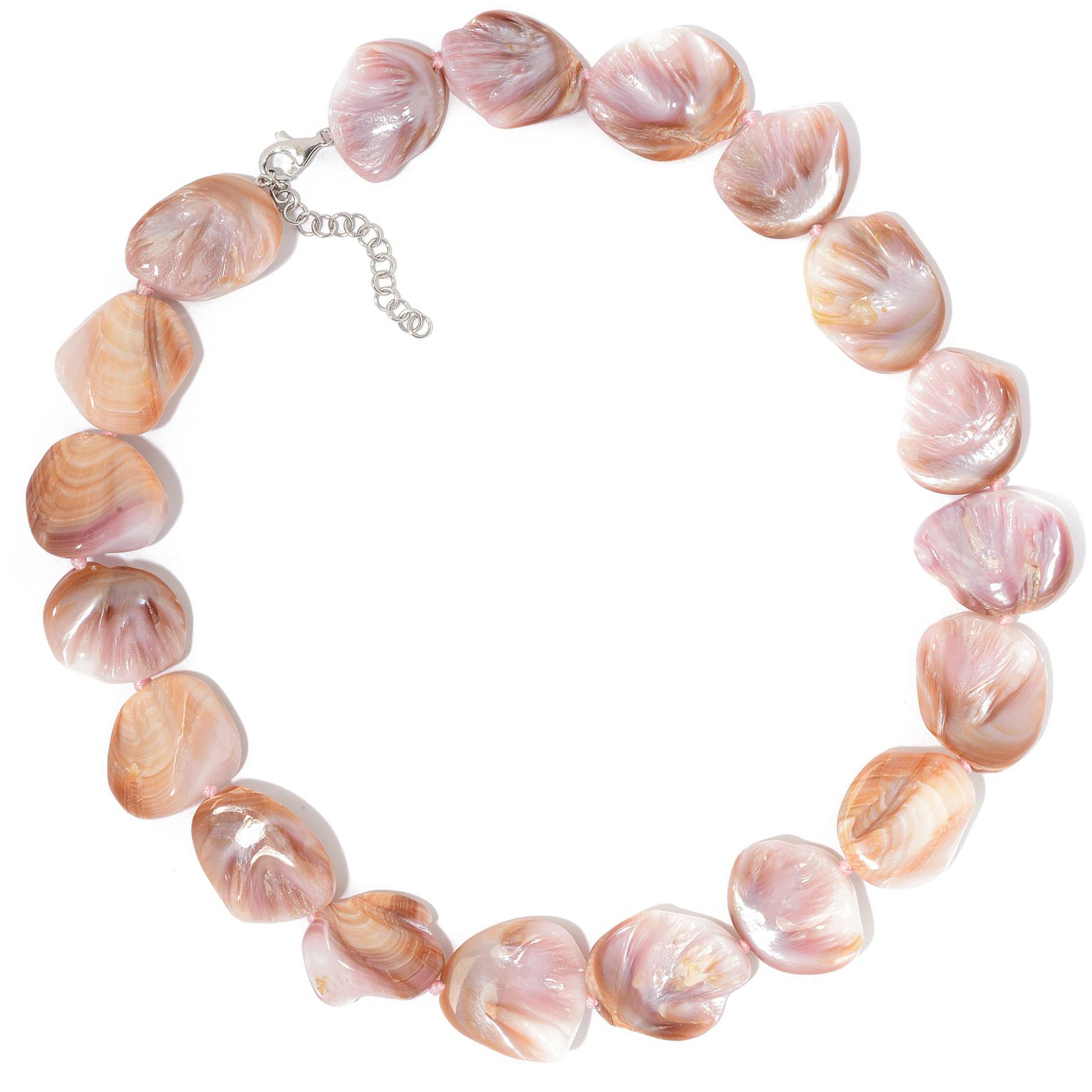 Gems en Vogue Natural Mississippi Lavender Shell Necklace