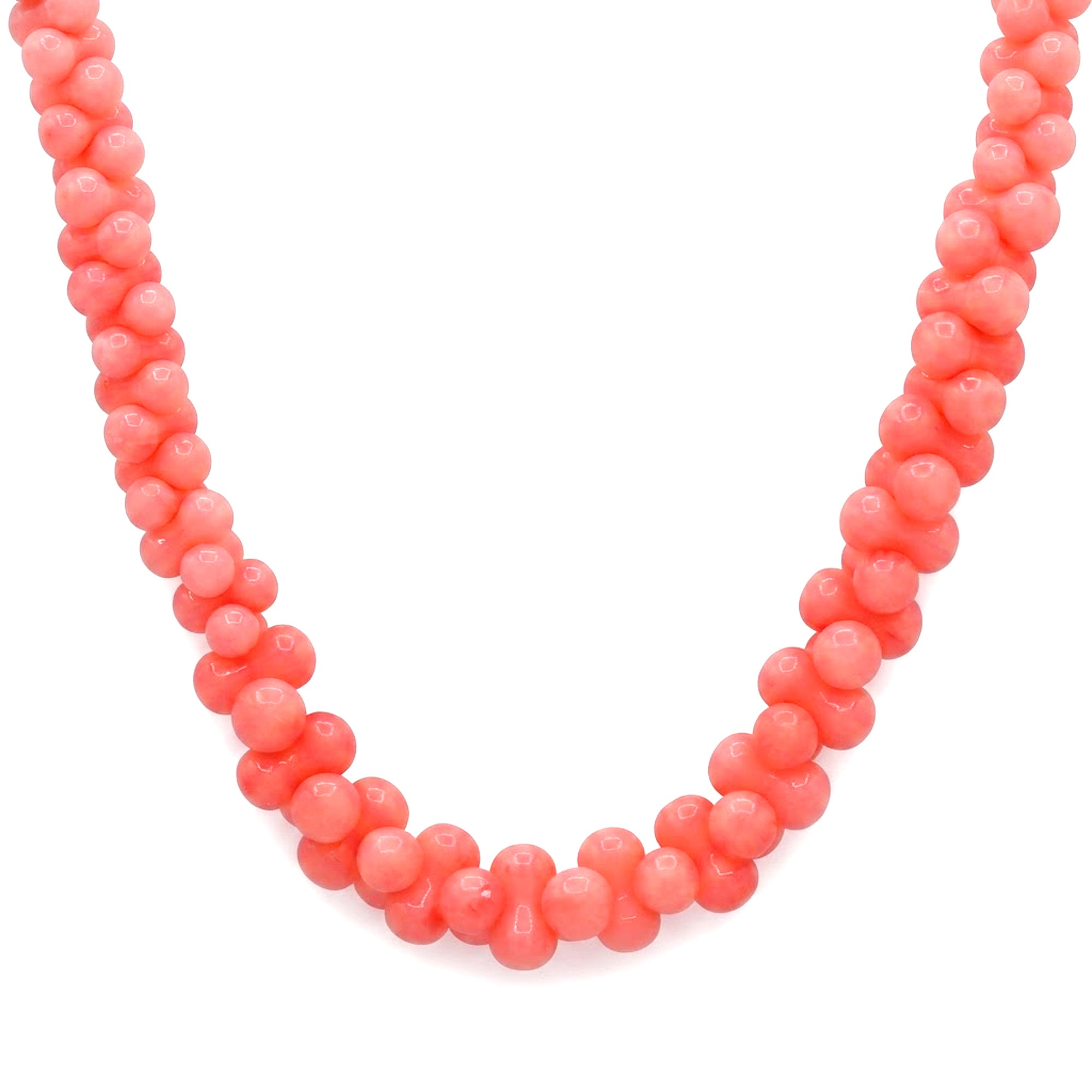 Gems en Vogue Pink Coral Graduated Bead Necklace