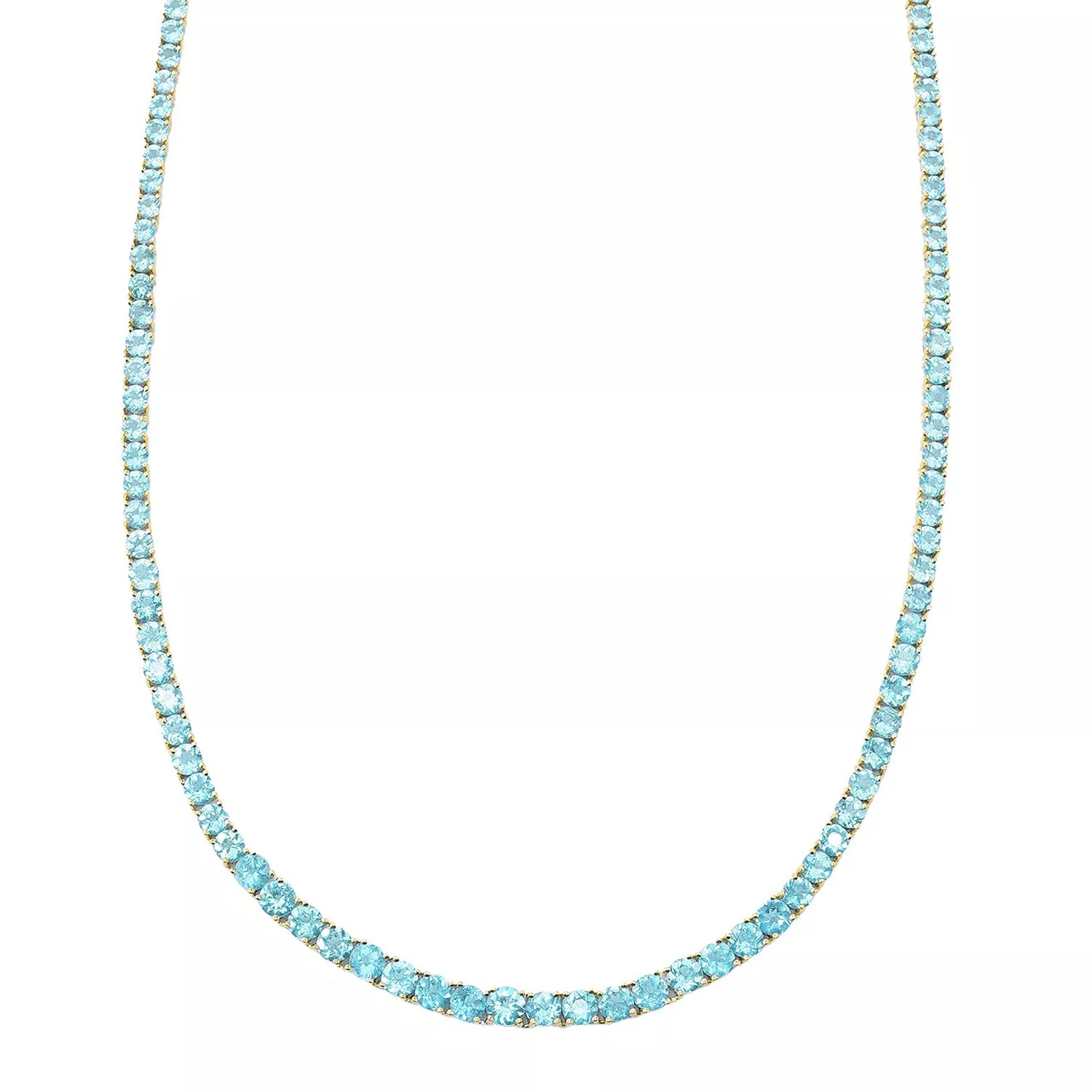 Gems en Vogue Luxe 25.31ctw Dauphin Apatite Tennis Necklace