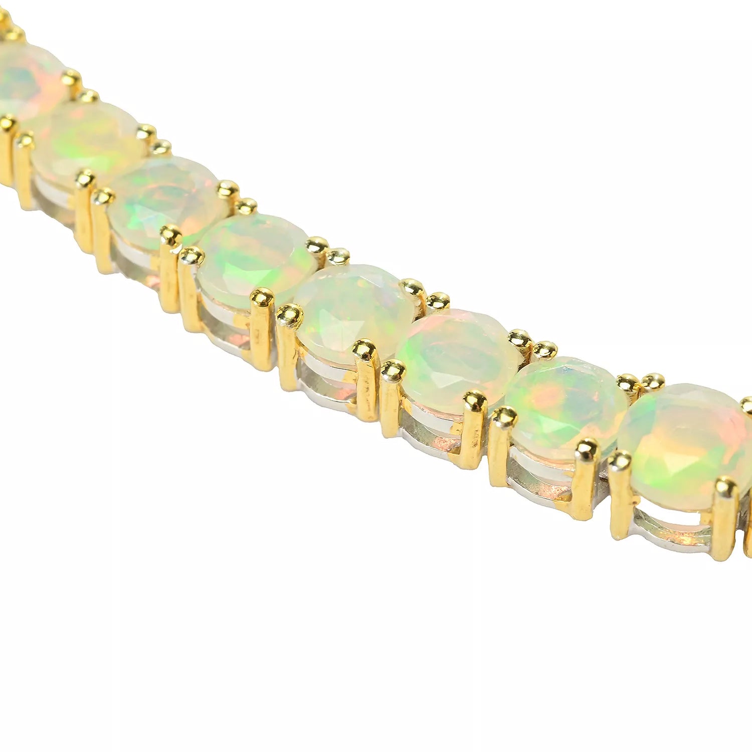 Gems en Vogue 16.69ctw Ethiopian Opal Tennis Necklace