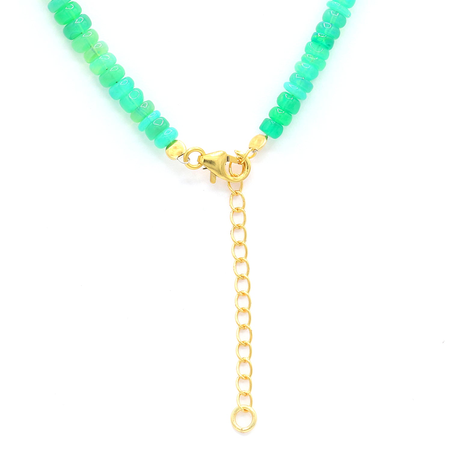 Gems en Vogue 24K Palladium Silver Green Ethiopian Opal Bead Necklace