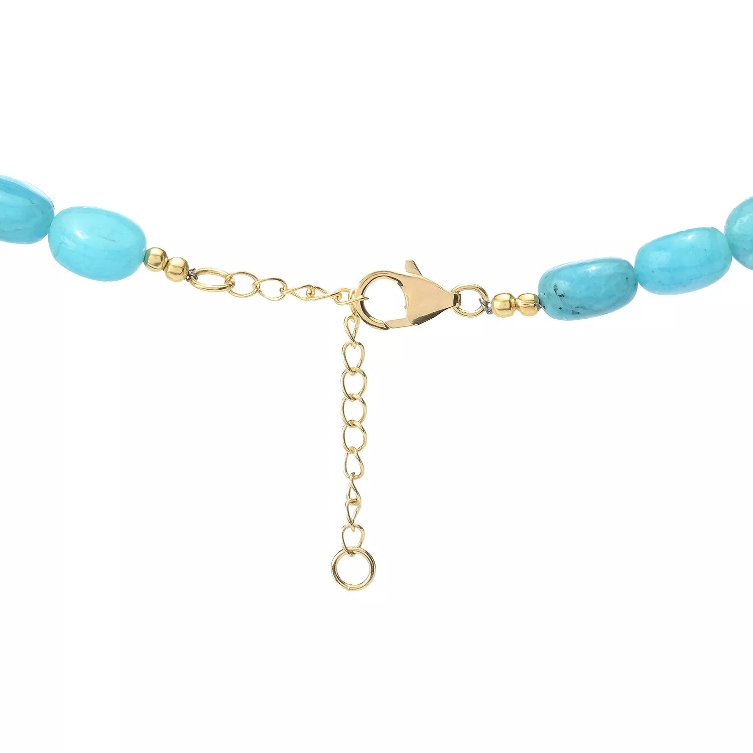 Gems en Vogue Tumbled Bead Aquamarine Necklace