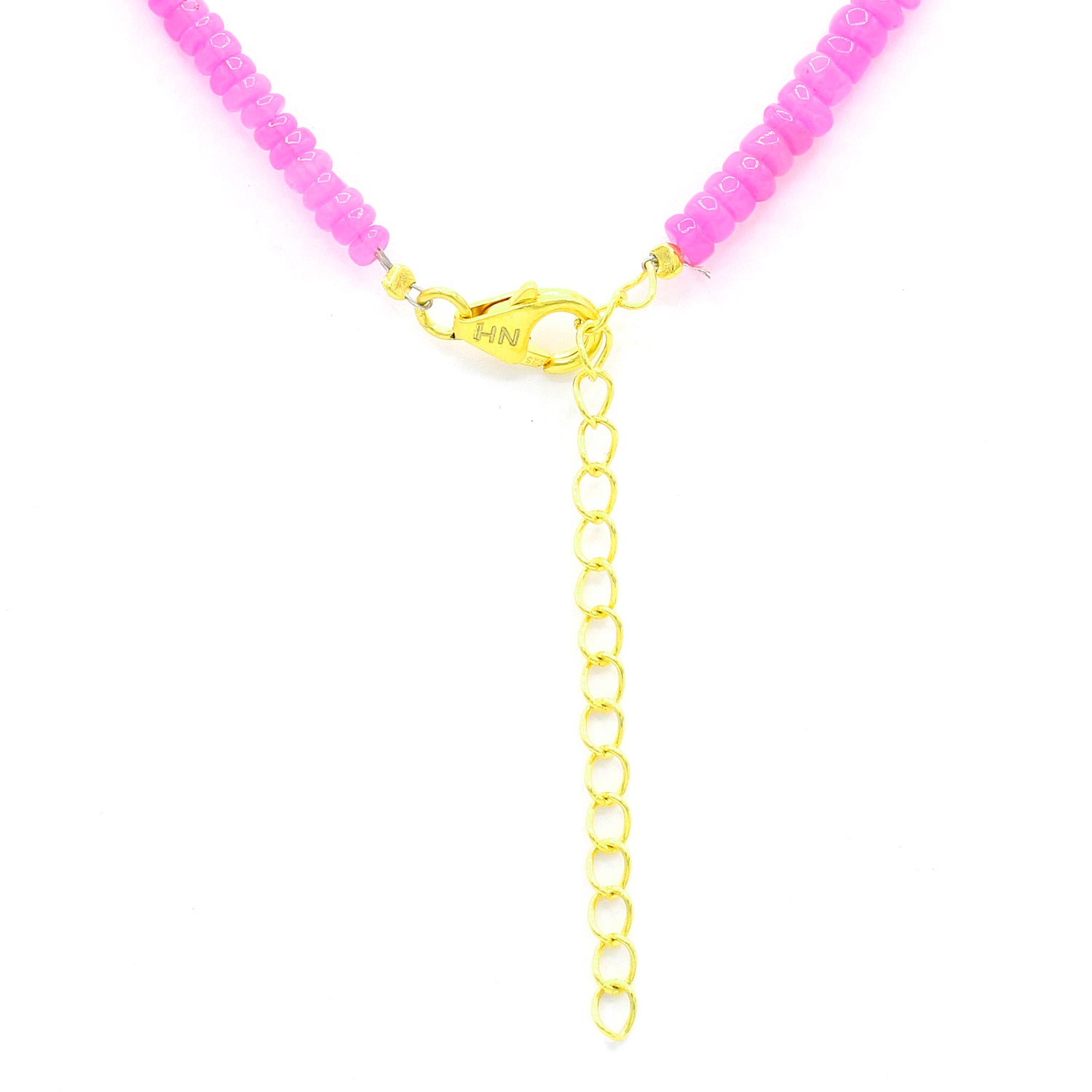 Gems en Vogue Fuchsia Pink Opal Bead Necklace