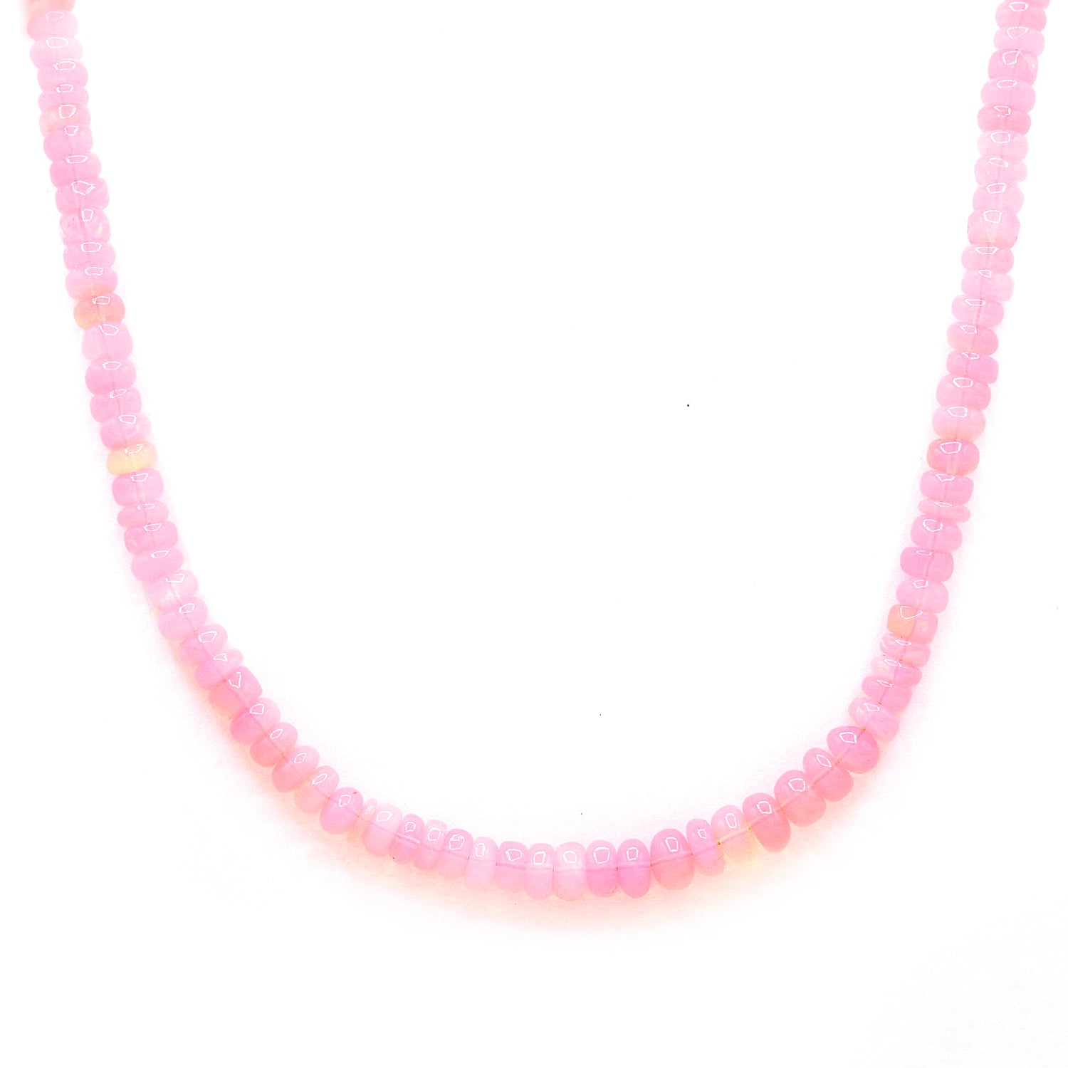 Gems en Vogue Hot Pink Opal Bead Necklace