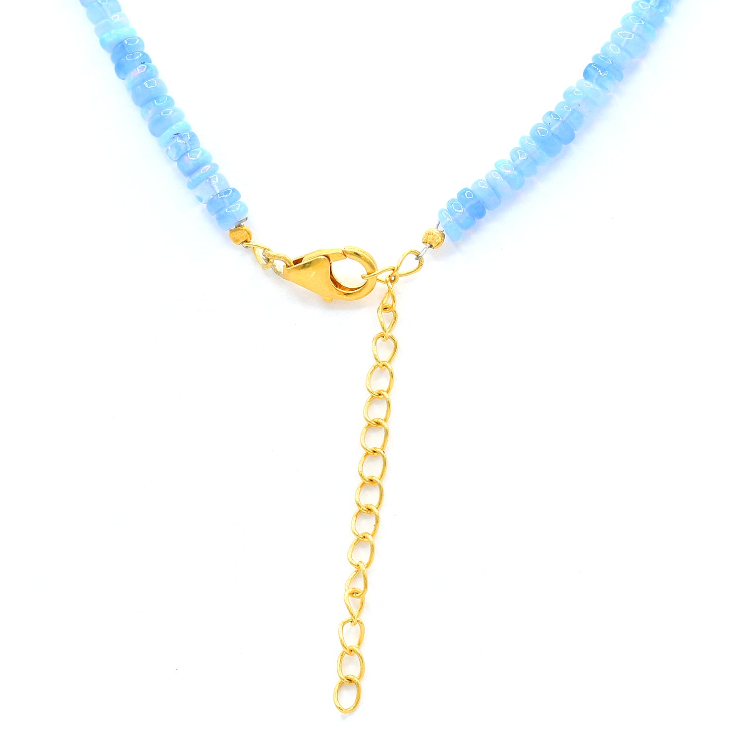 Gems en Vogue Santa Maria Blue Opal Bead Necklace
