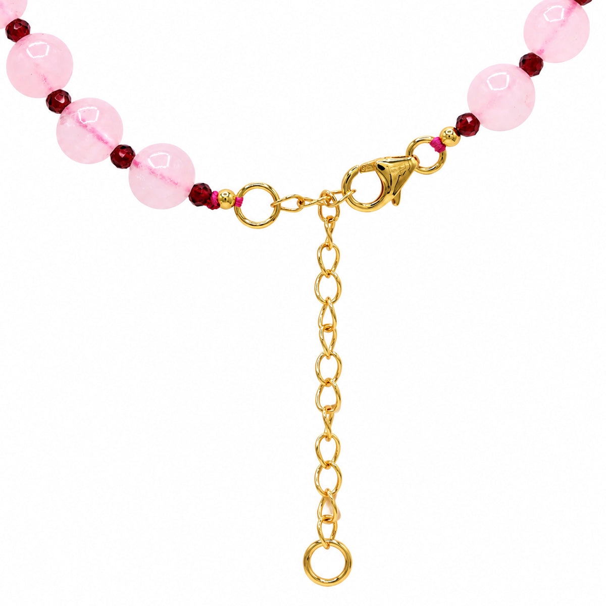 Gems en Vogue One-of-a-Kind Baroque Pearl, Rose Quartz & Garnet Bead Necklace