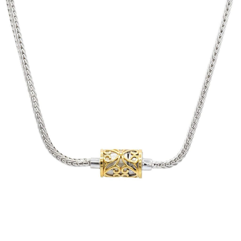 Gems en Vogue 24K Palladium Silver Choice of Length Magnetic Charm Necklace