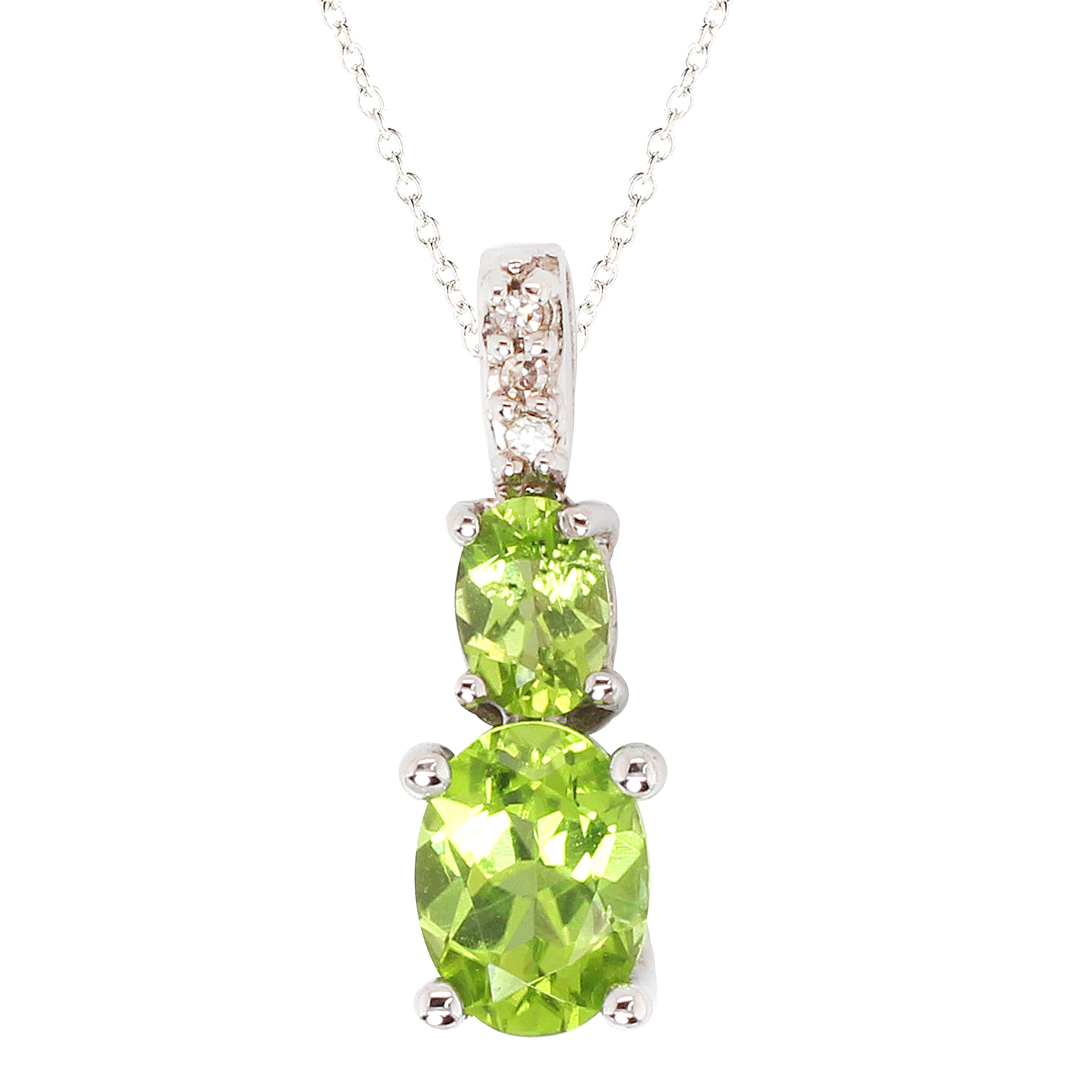 Golden Jewel 10K Gold Choice of Gemstone & Diamond Pendant