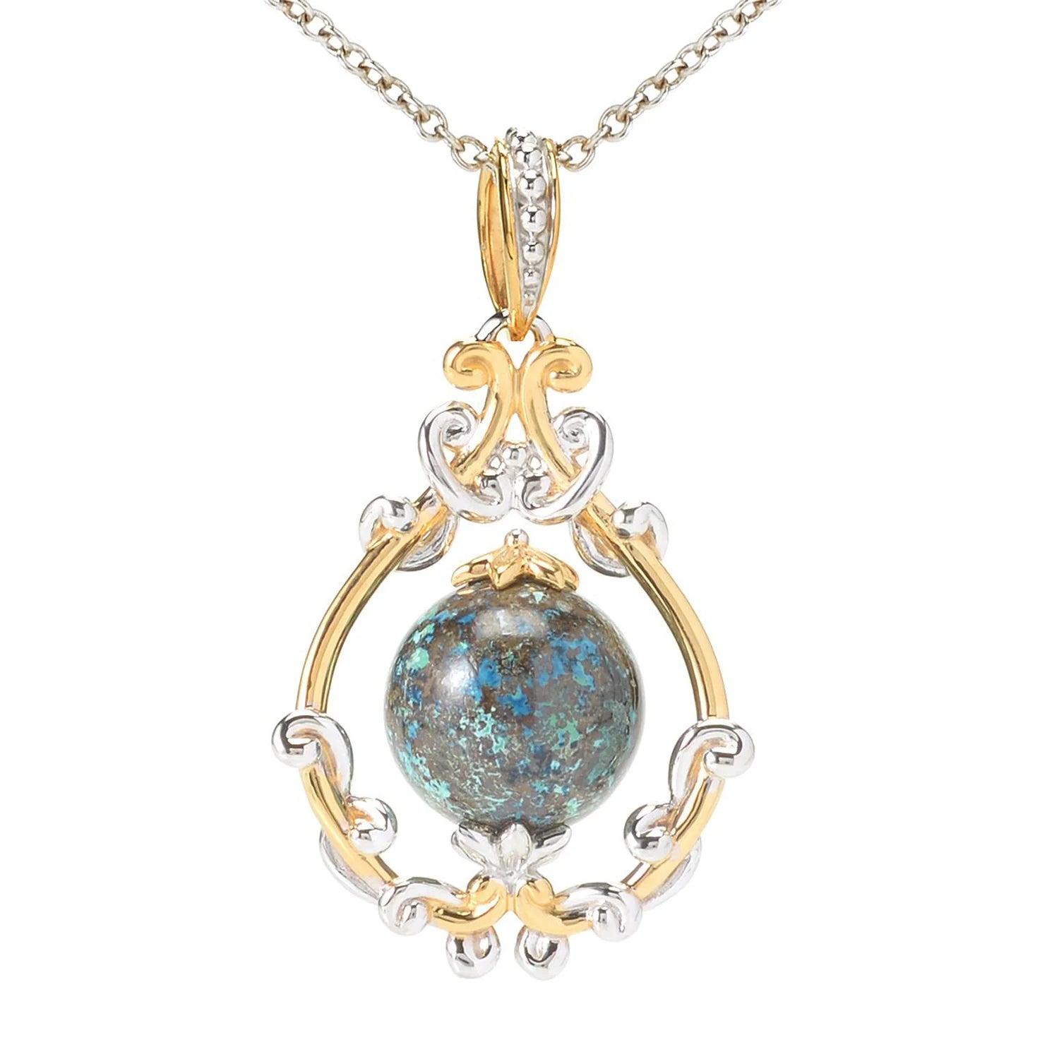 Gems en Vogue Chrysocolla Bead Pendant