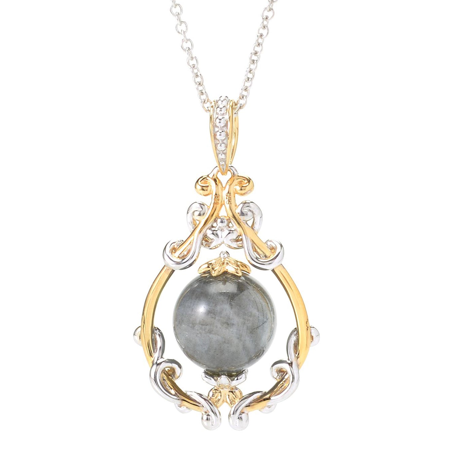 Gems en Vogue Labradorite Bead Pendant