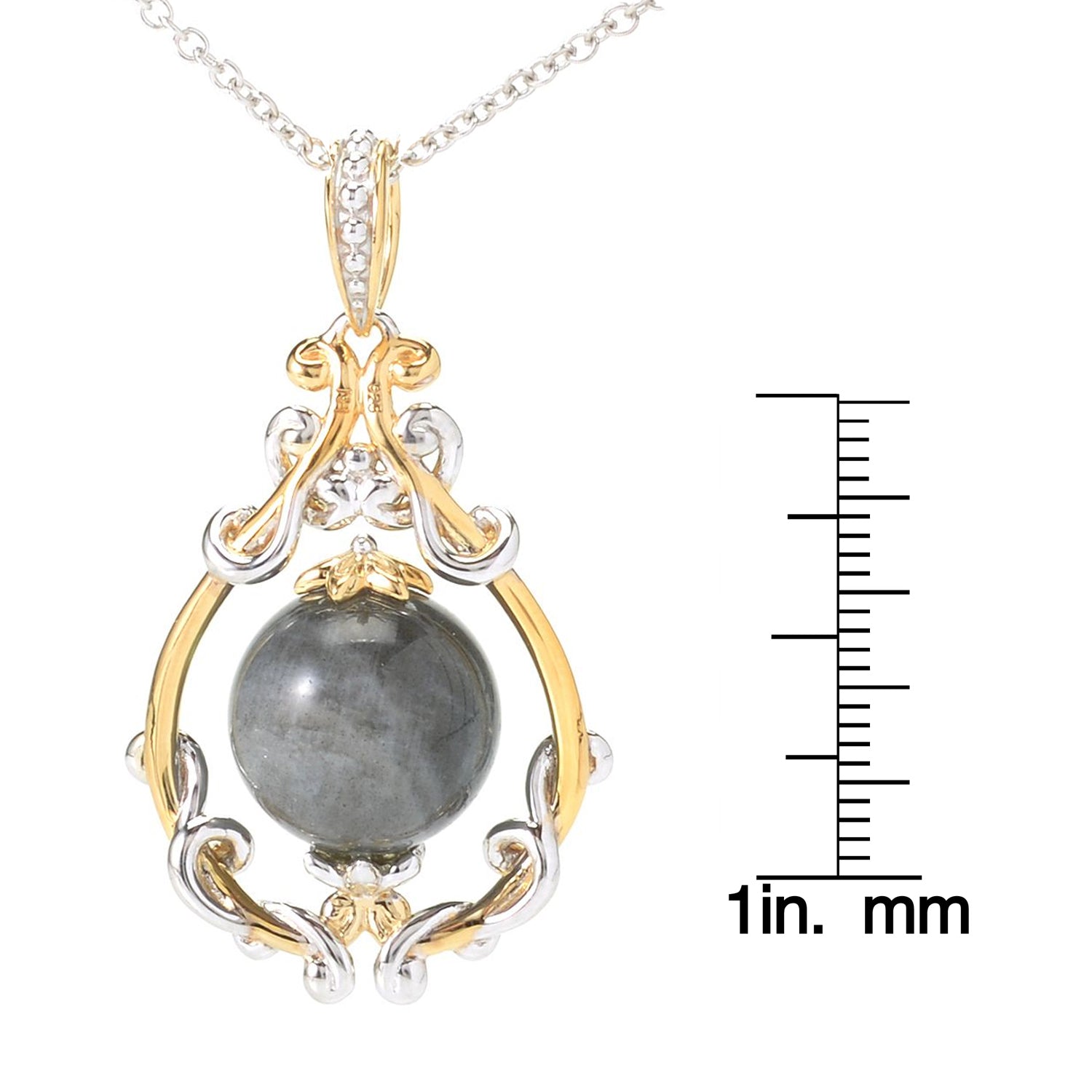 Gems en Vogue Labradorite Bead Pendant