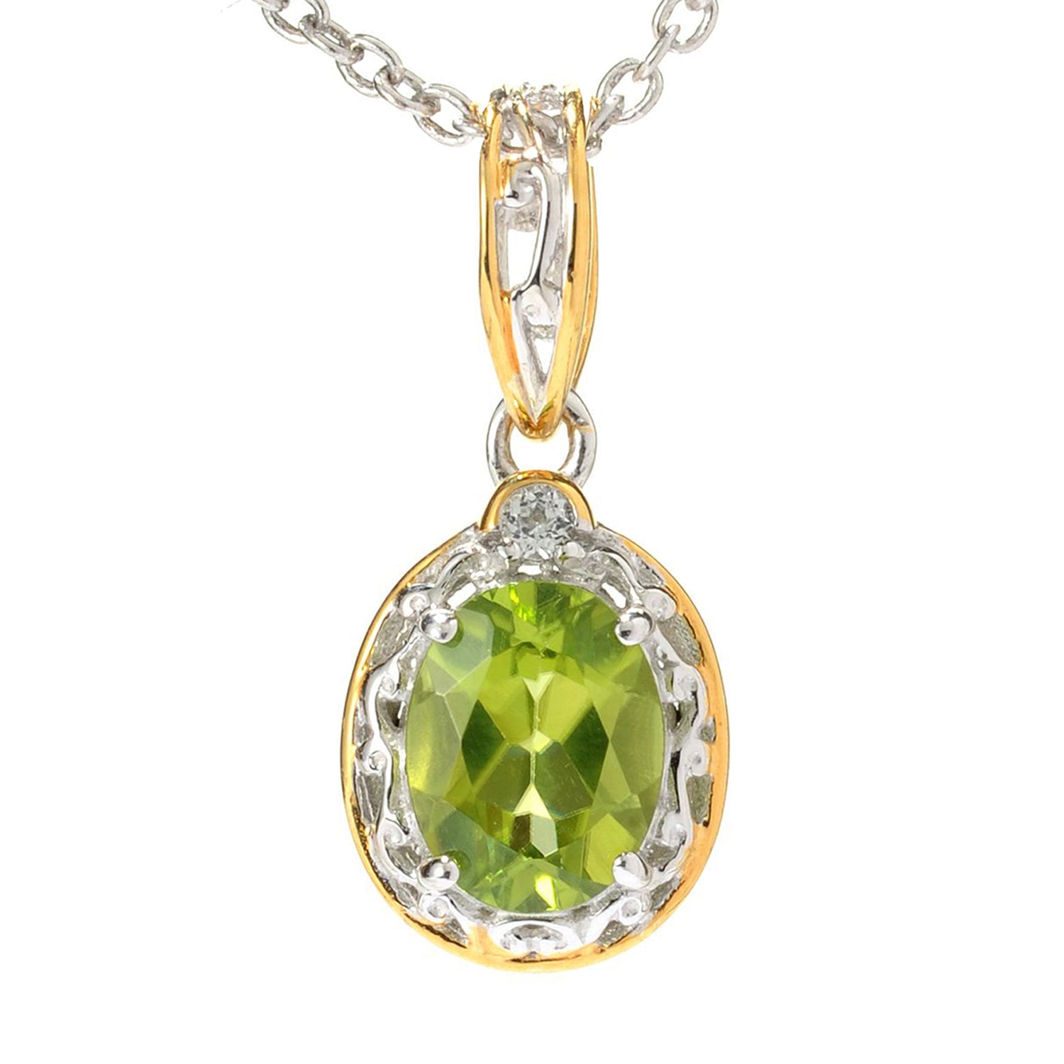 Gems en Vogue Choice of Birthstone & White Topaz Pendant