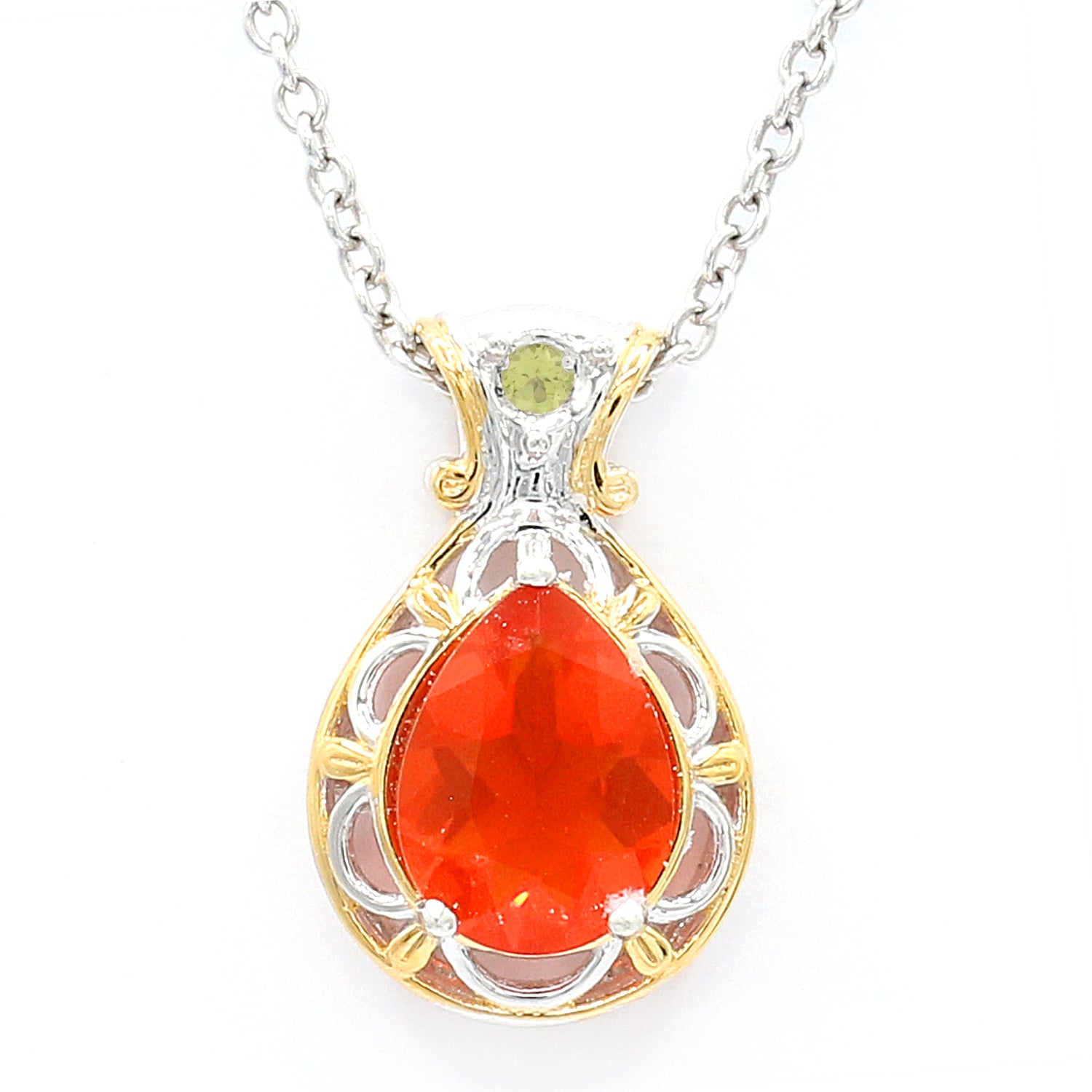 Fire on sale opal necklace