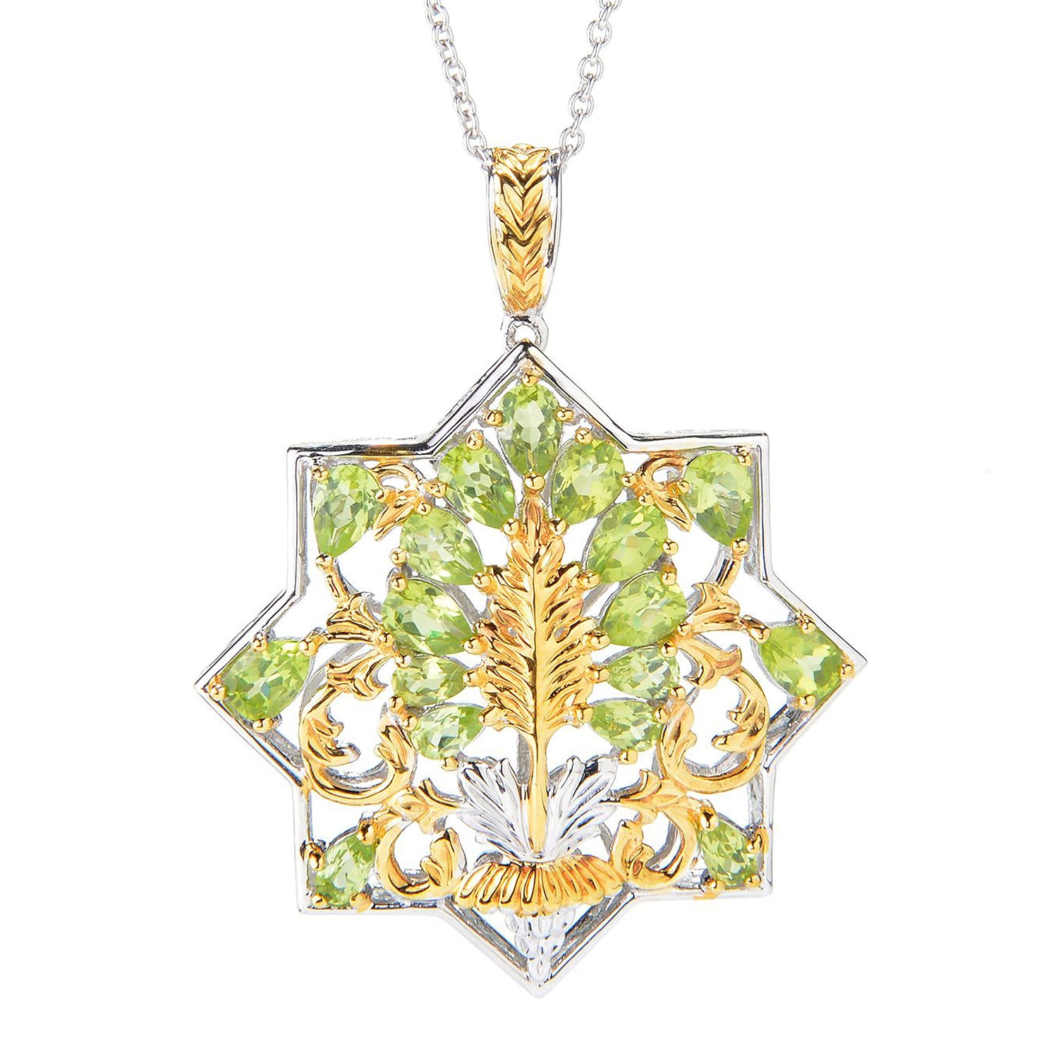 Gems en Vogue 5.89ctw Peridot Italy Collection Pendant