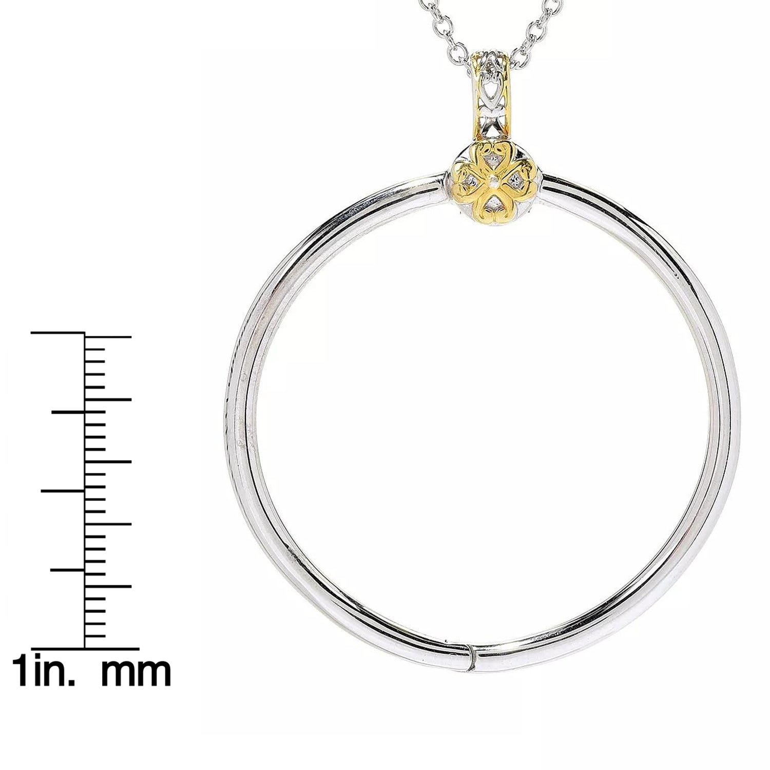 Gems en Vogue Hinged Ring Charm Holder Pendant(Without Chain)