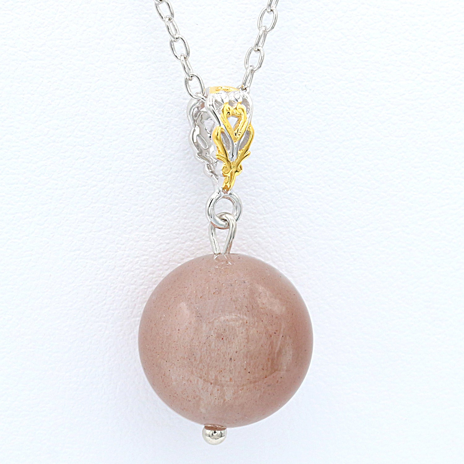 Gems en Vogue Chocolate Moonstone Bead Pendant