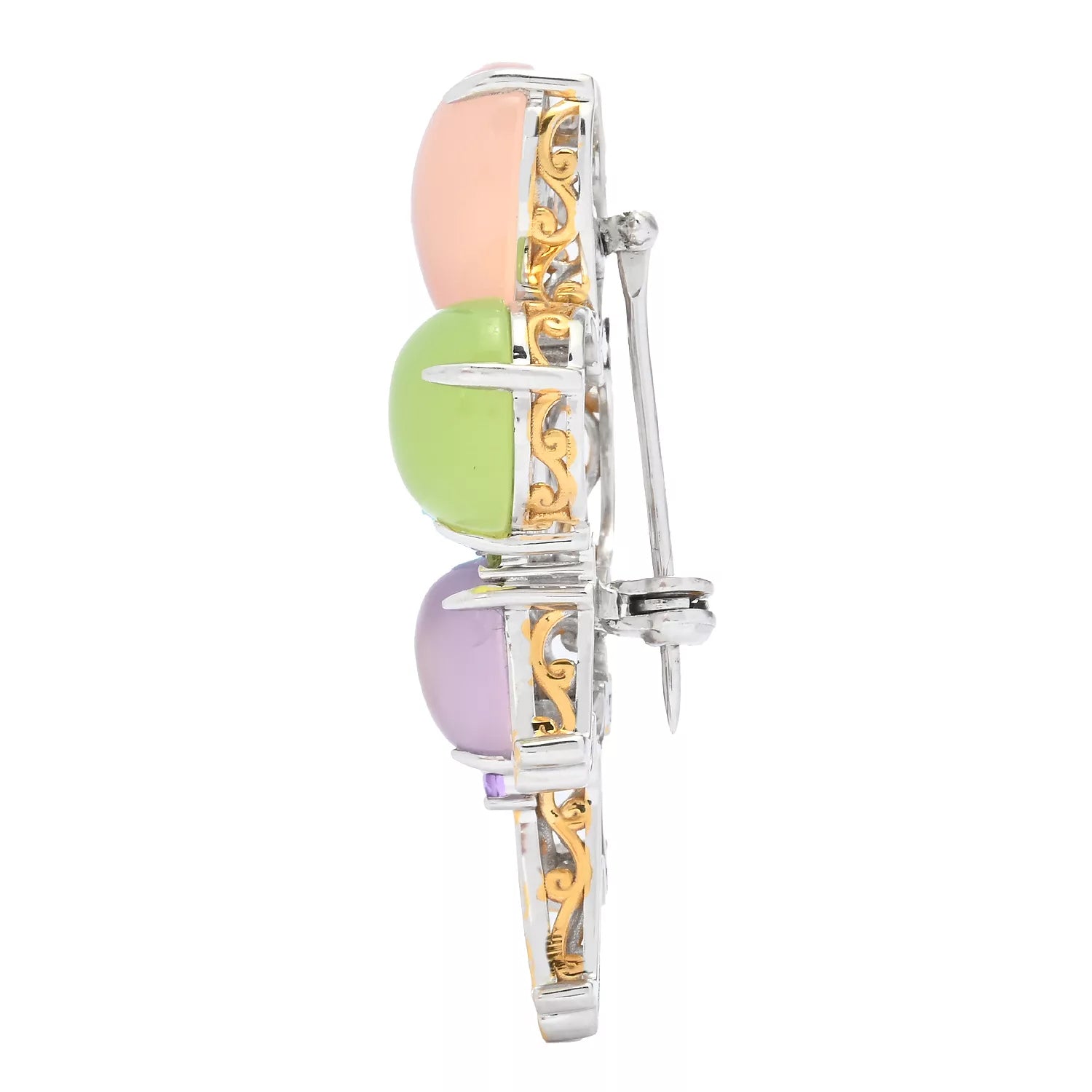 Gems en Vogue Chalcedony & Multi Gemstones Balloon Brooch