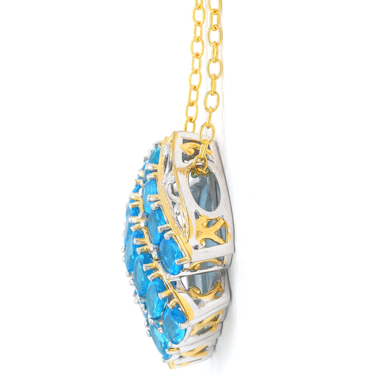 Gems en Vogue 24K Palladium Silver 3.34ctw Neon Apatite Pendant