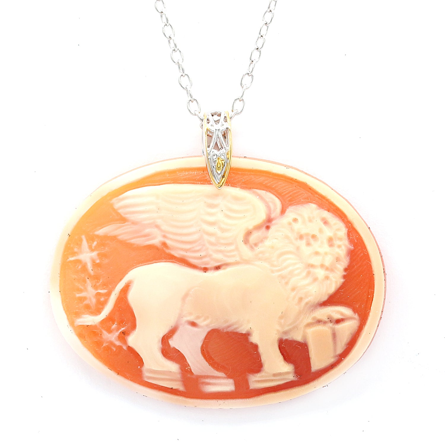 Gems en Vogue One-of-a-kind Oval Cameo "Griffin" Pendant