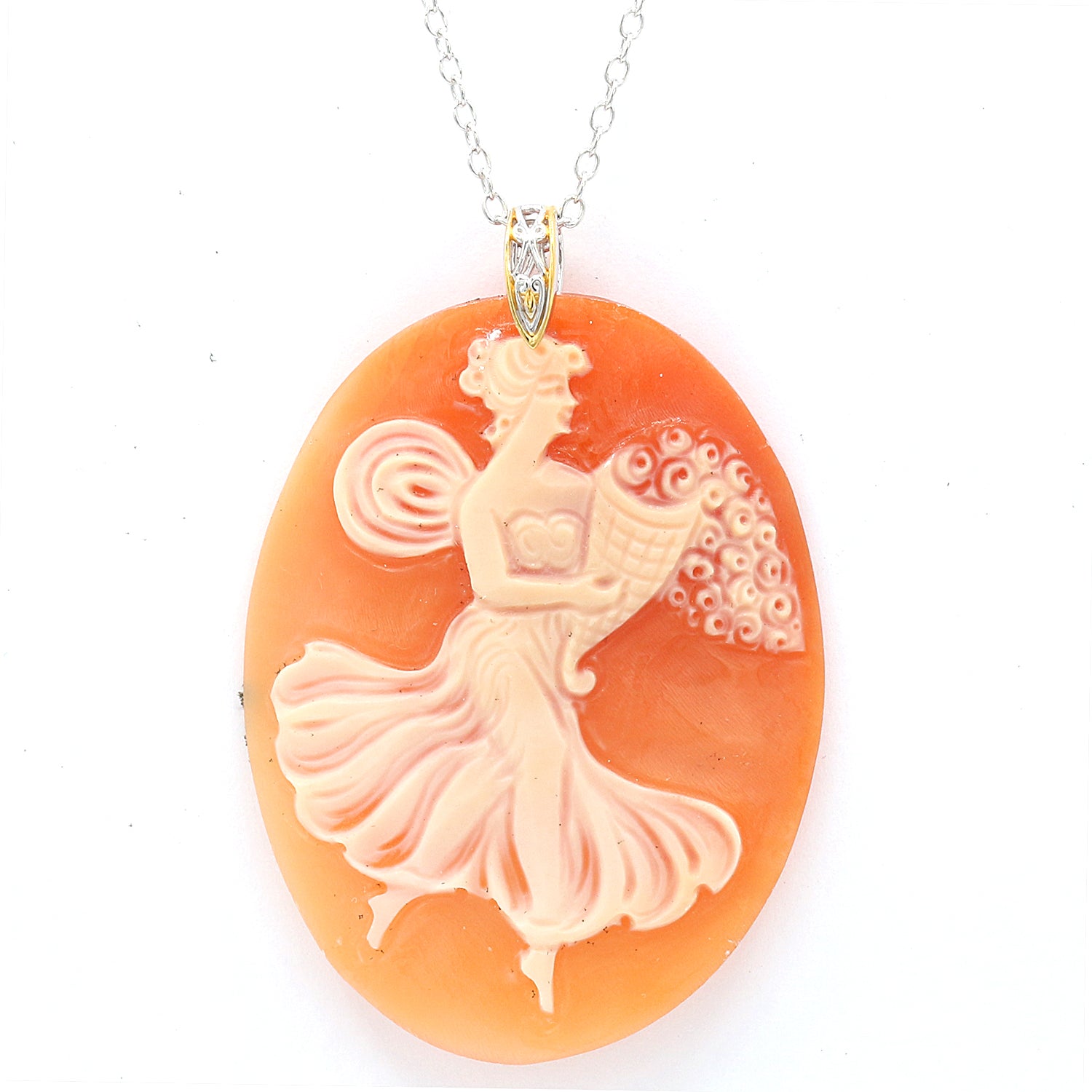 Gems en Vogue One-of-a-kind Oval Cameo "Fairy" Pendant