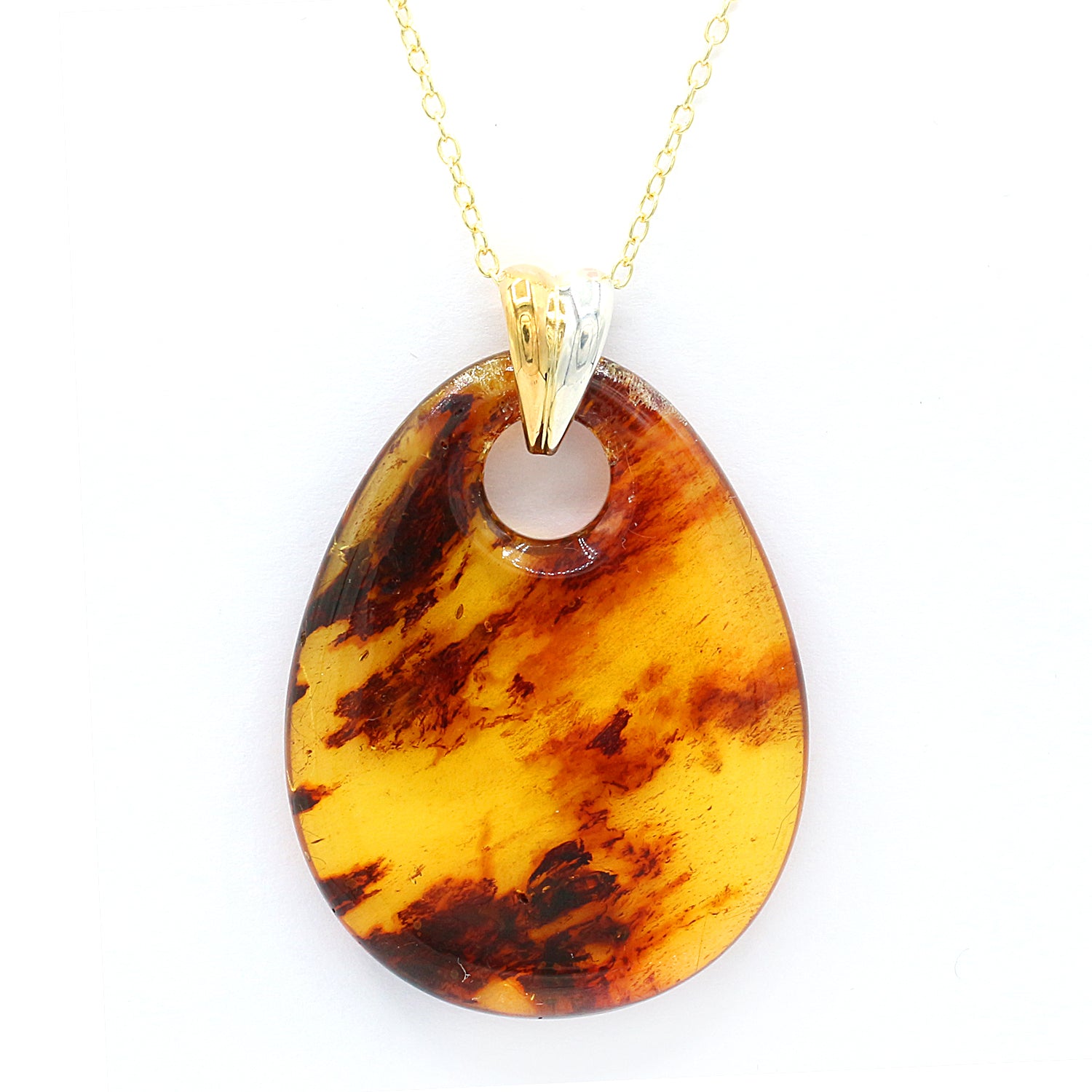 Michael's Originals One-of-a-kind Baltic Amber Donut Drop Pendant