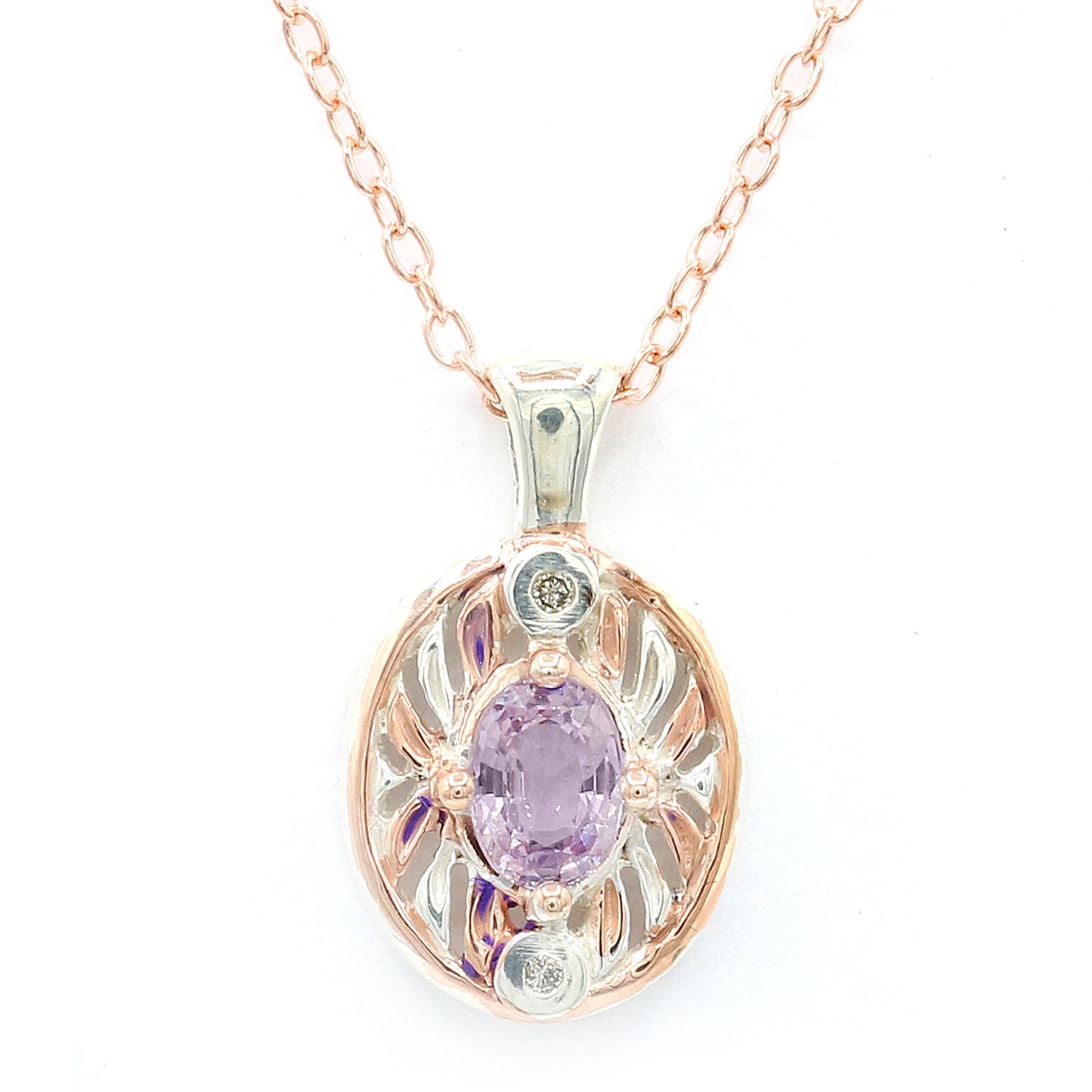 Michael's Originals One-of-a-kind 0.80ctw Purple Spinel & Diamond Pendant