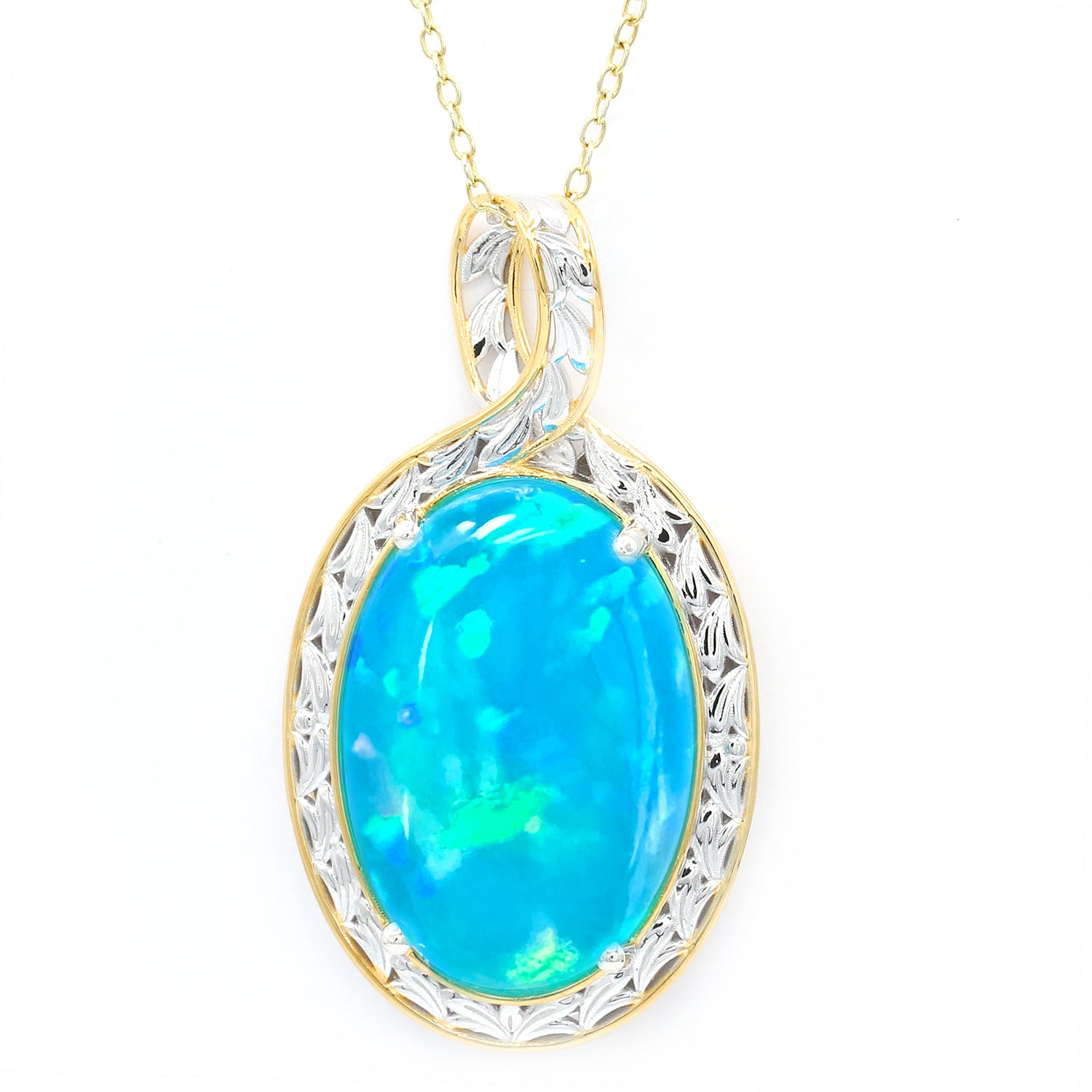 Limited Edition Gems en Vogue Luxe One-of-a-Kind 29.19ctw Paraiba Opal Pendant