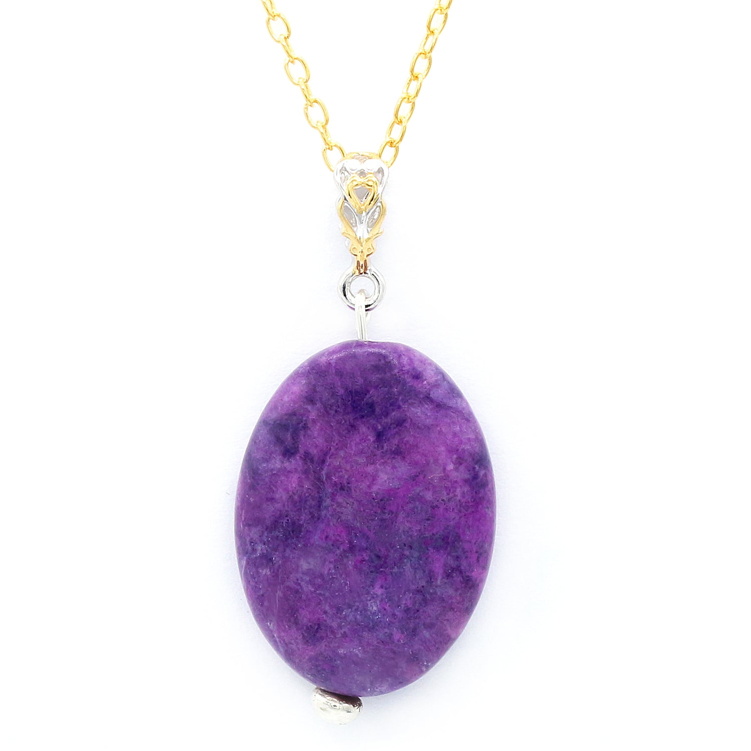 Pendentif Danseuses en Coquillage Peint Main et Rubis Gems en Vogue