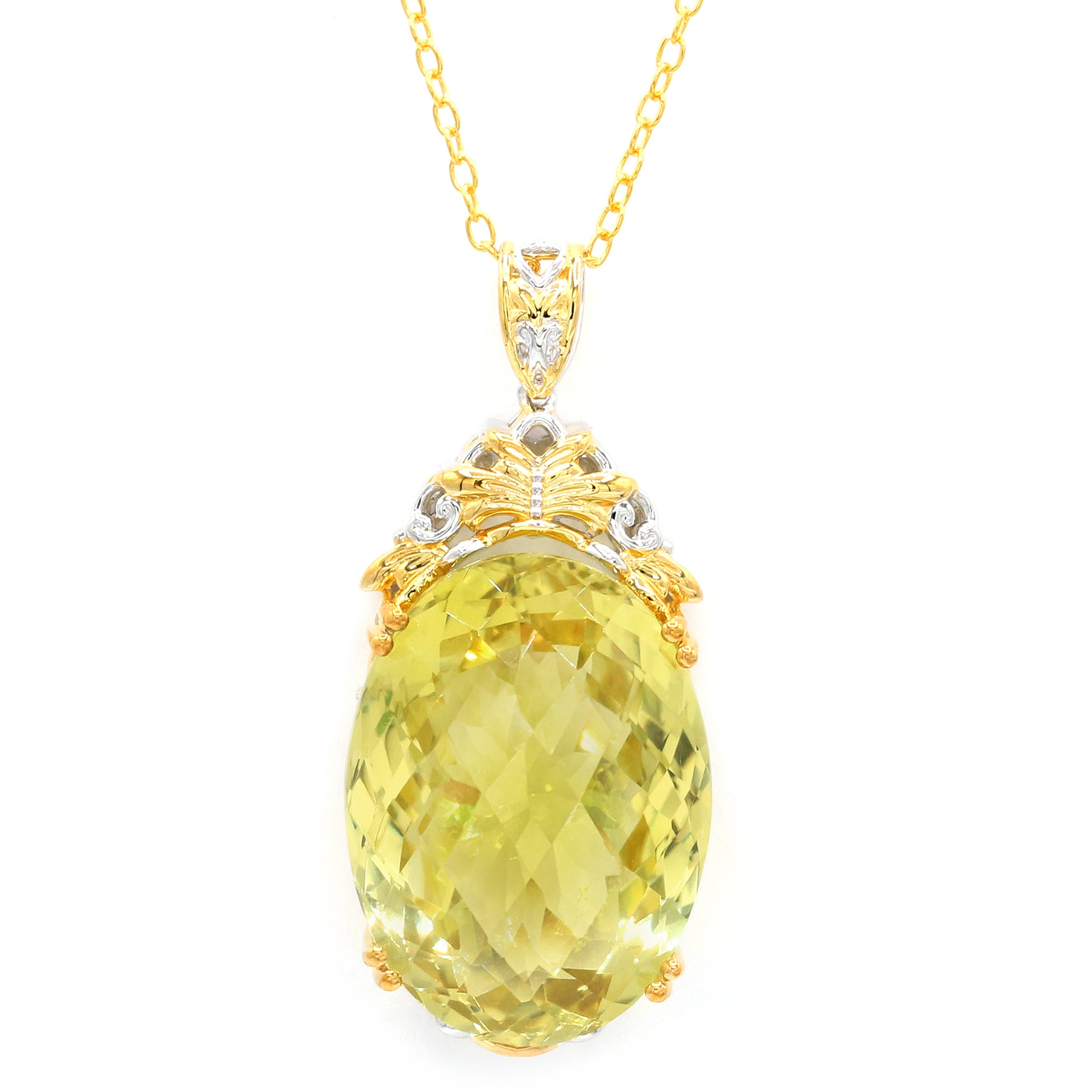 Gems en Vogue 24K Palladium Silver 43.34ctw Ouro Verde Honker Pendant