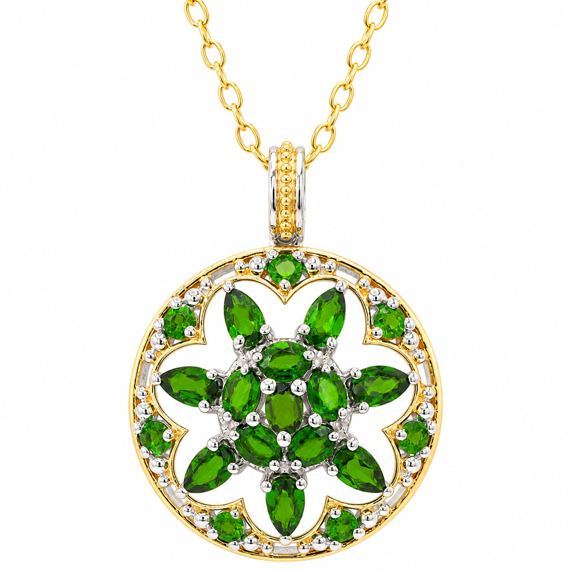 Gems en Vogue 24K Palladium Silver 4.34ctw Chrome Diopside Pendant