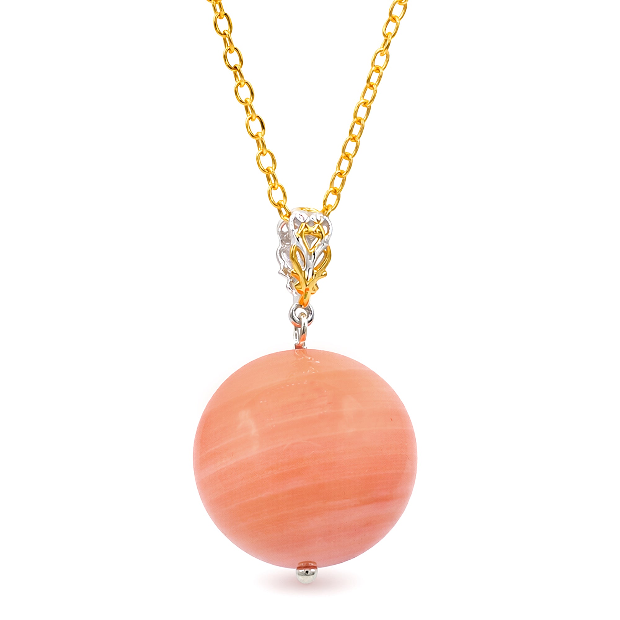 Pendentif Danseuses en Coquillage Peint Main et Rubis Gems en Vogue