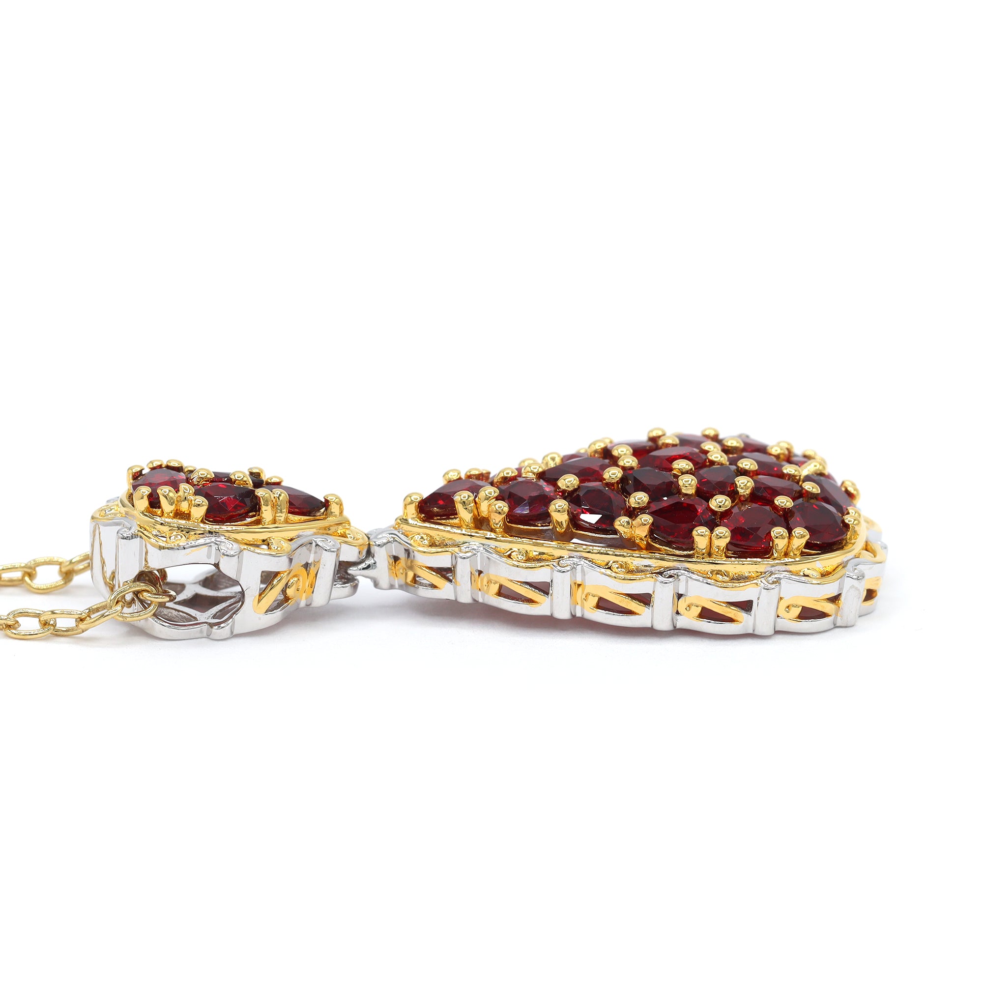 Couture Gems One-of-a-Kind 24K Palladium Silver 6.89ctw Crimson Red Sapphire Pendant