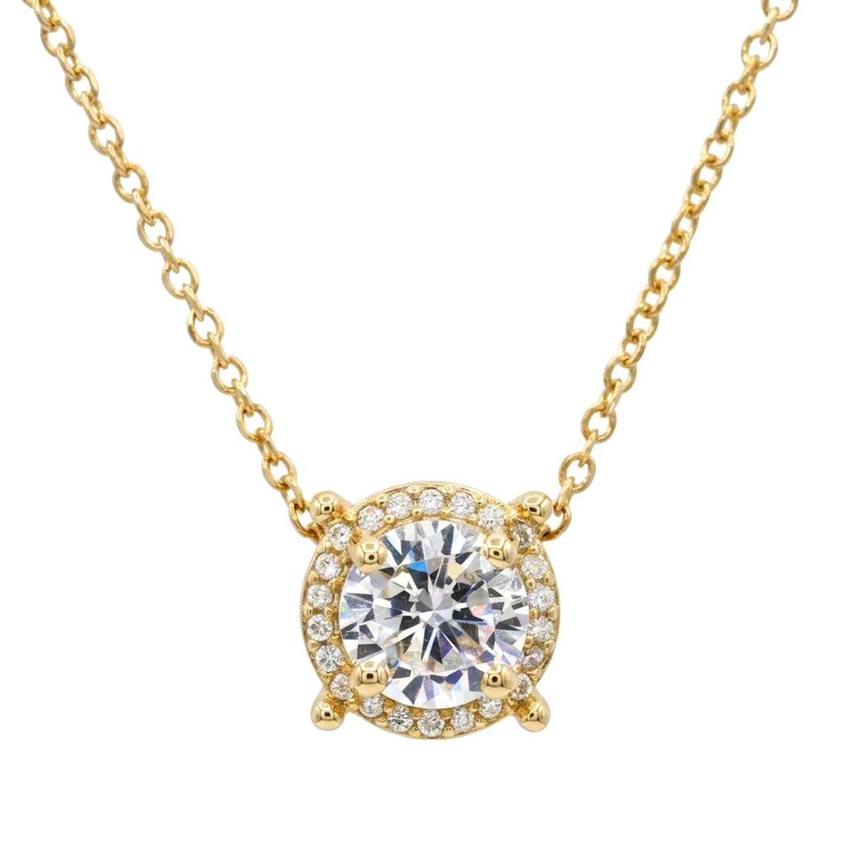 Signity Sterling Silver Cubic Zirconia Halo Pendant CHAIN NOT INCLUDED