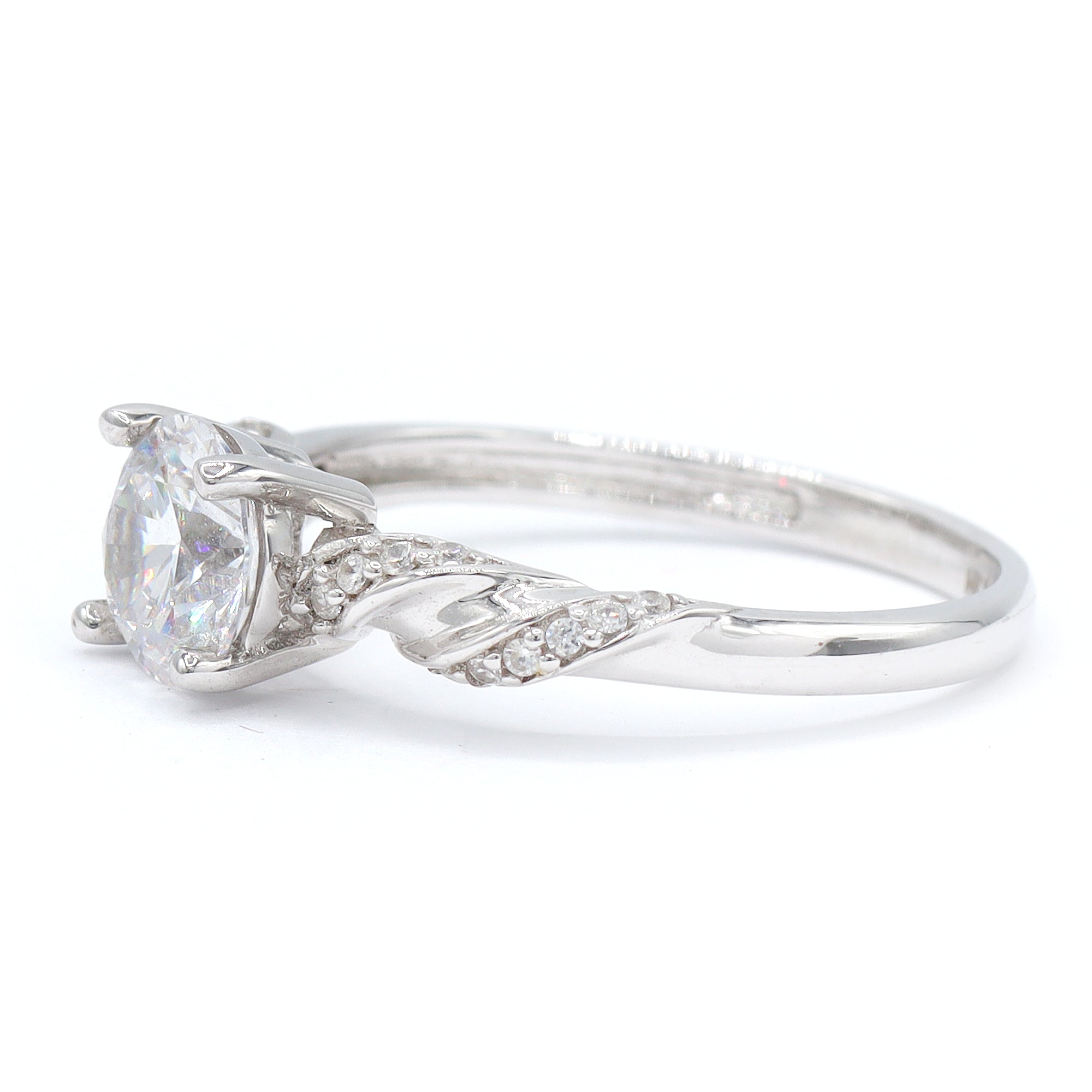 Signity Sterling Silver Cubic Zirconia Solitaire Ring CANNOT BE RESIZED