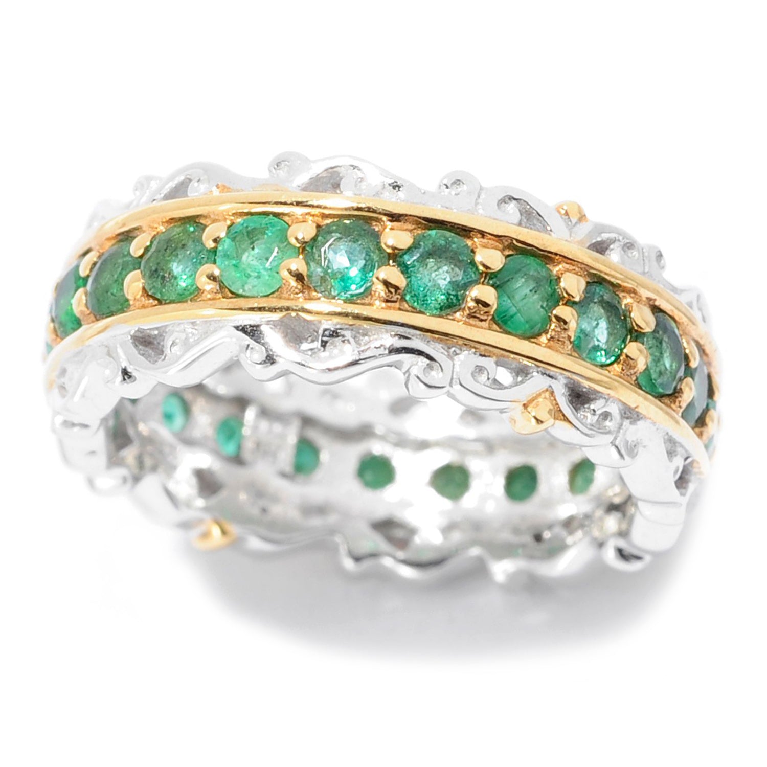 Gems en Vogue Precious Gemstone Eternity Band Ring