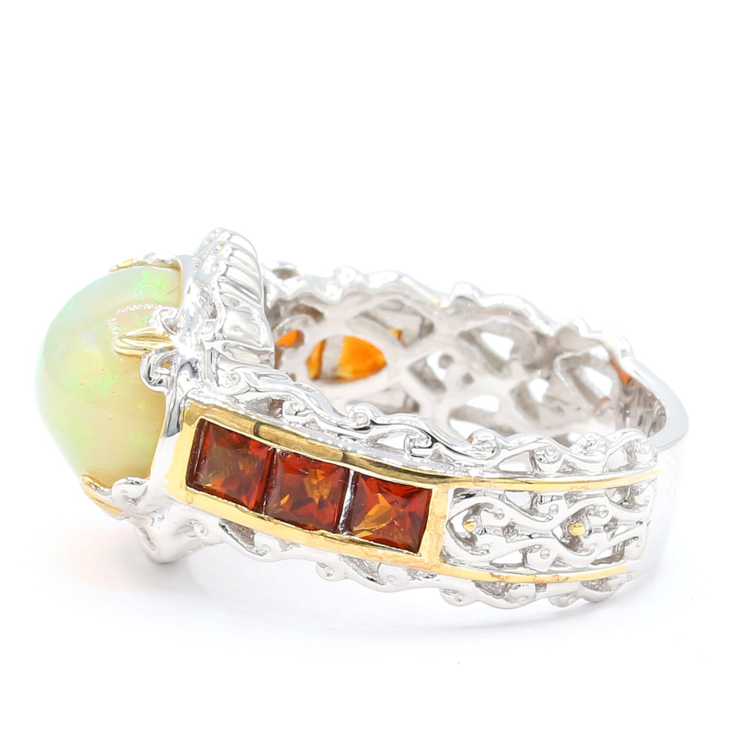 Gems en Vogue Ethiopian Opal & Madeira Citrine Ring
