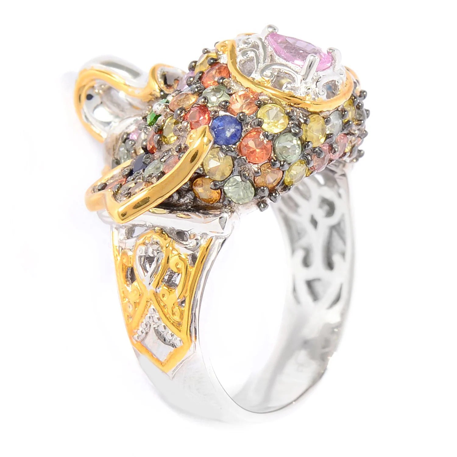 Gems en Vogue 3.14 Multisapphire Elephant Ring