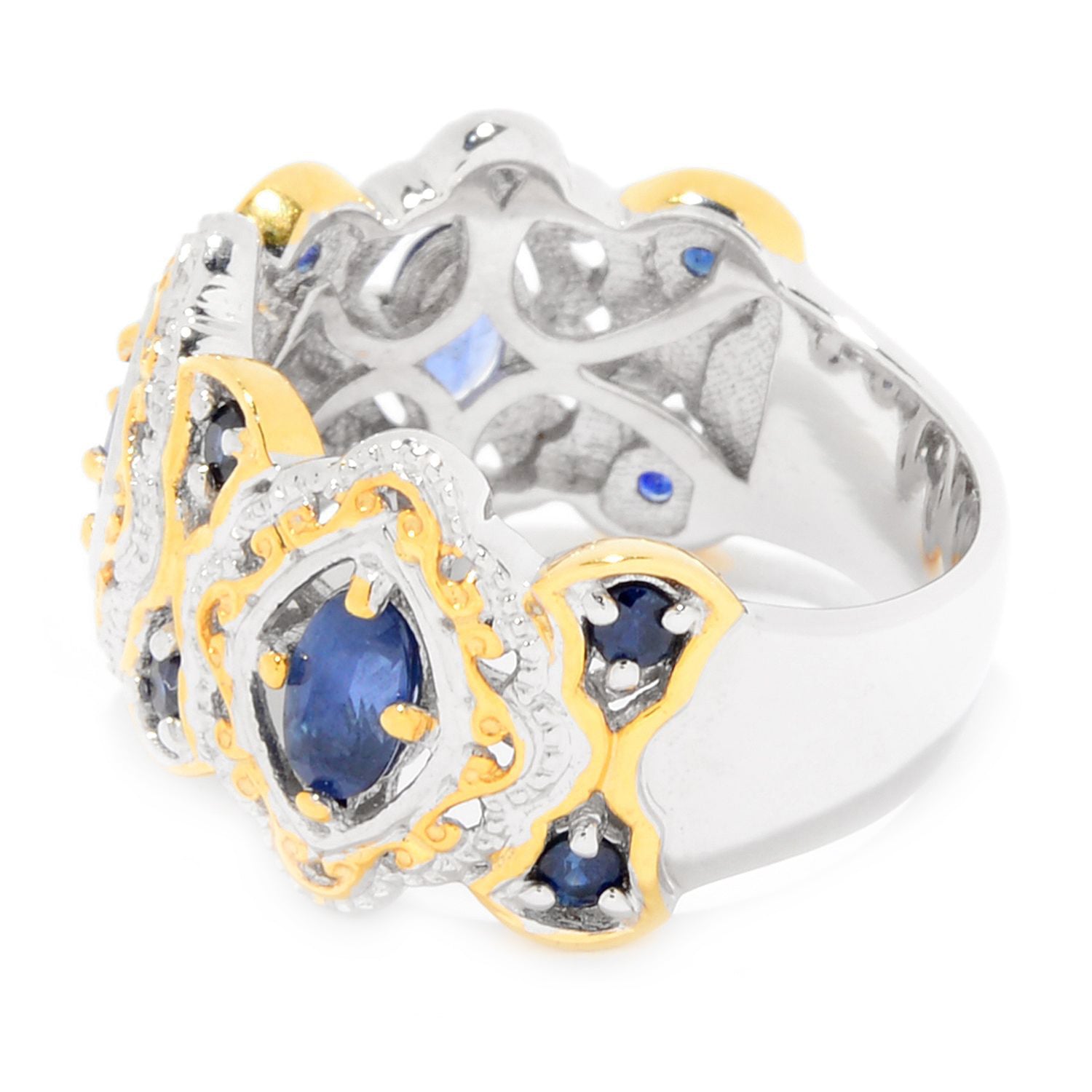Gems en Vogue 1.19ctw Blue Sapphire Ring