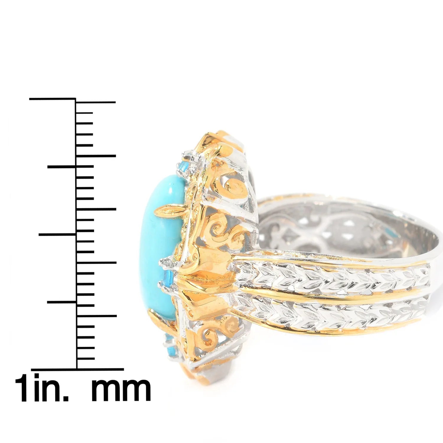 Gems en Vogue Princess Turquoise & Neon Apatite Ring