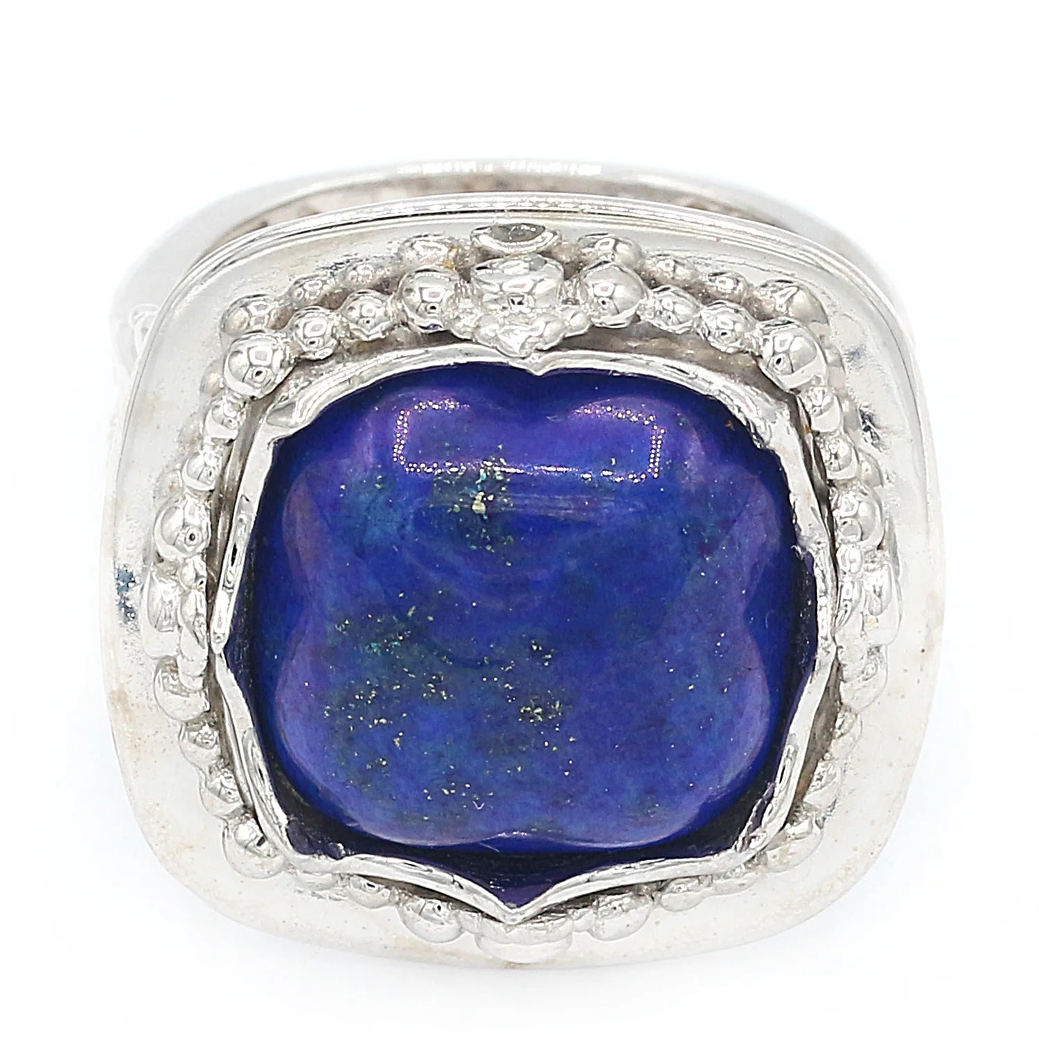 Gems en Vogue One-of-a-kind Lapis Sky Blue Topaz & White Topaz Ring