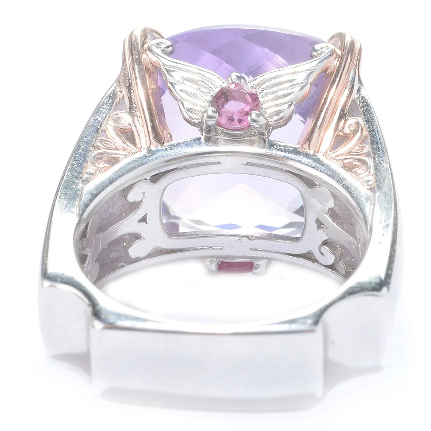 Gems en Vogue 12.06ctw Pink Amethyst & Pink Tourmaline Ring