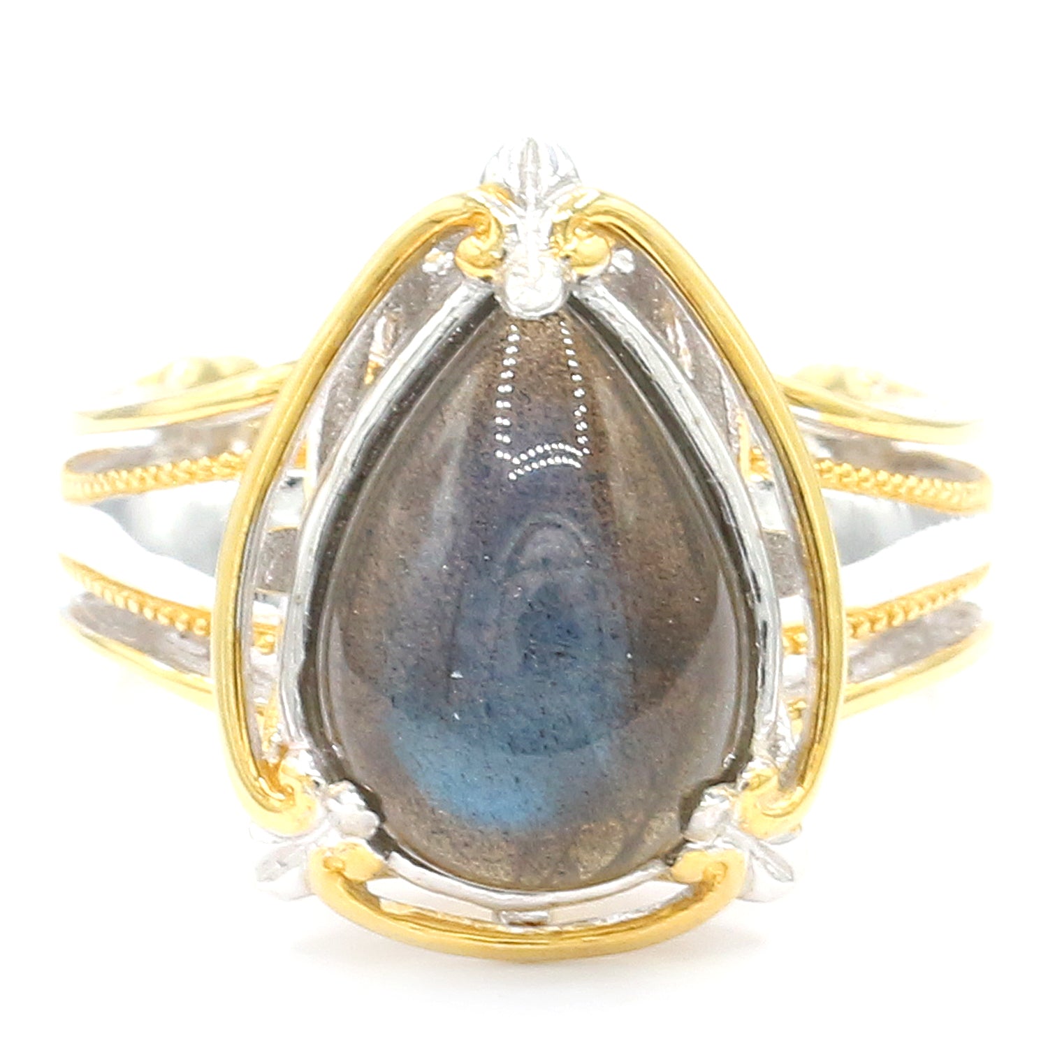 Gems en Vogue Pear Shaped Labradorite Ring